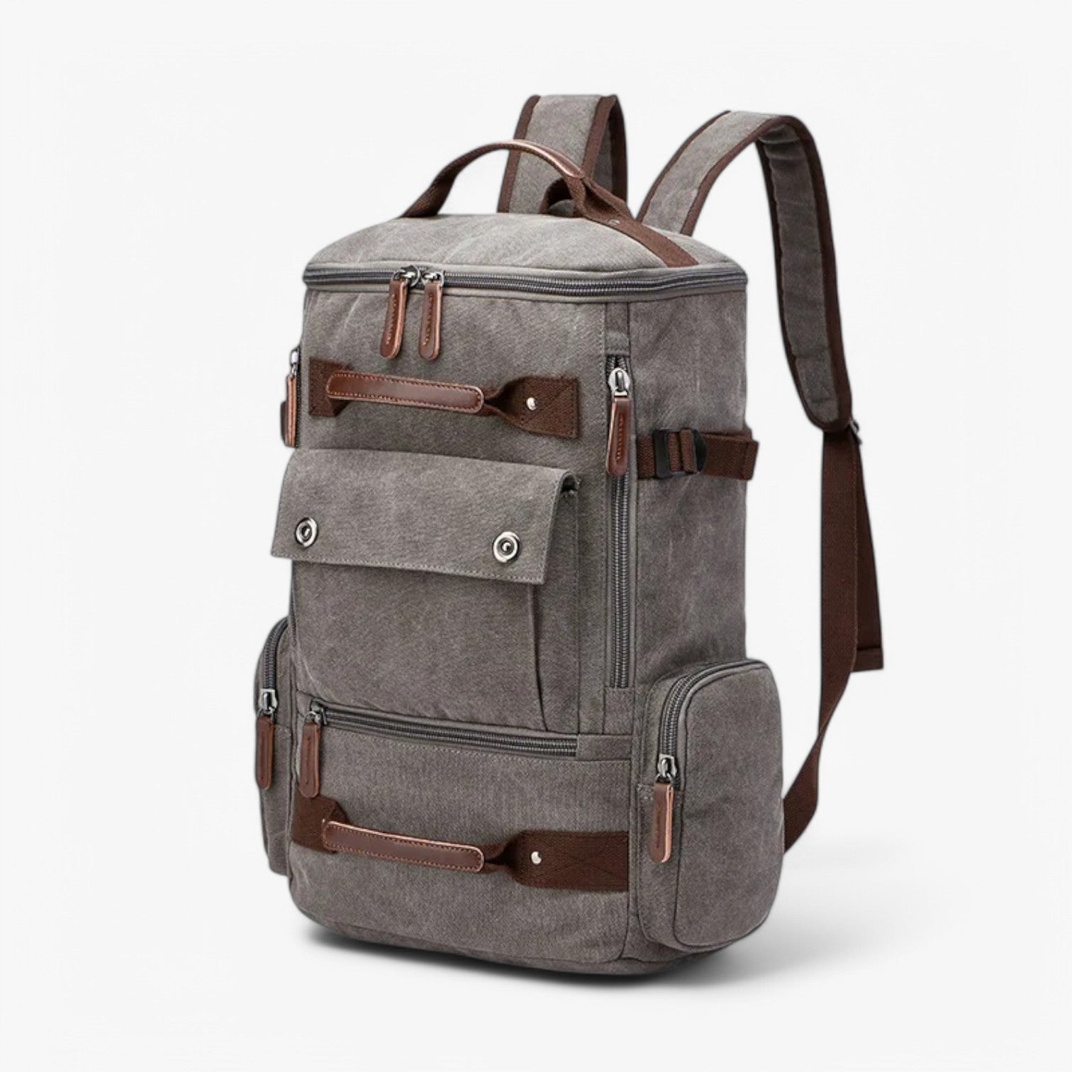 Ampio Zaino Vintage in Tela con Scomparto per Laptop Uomo - - ampio ampio zaino Backpacks bag bags laptop mens bag scomparto tela uomo vintage - Concept Palermo