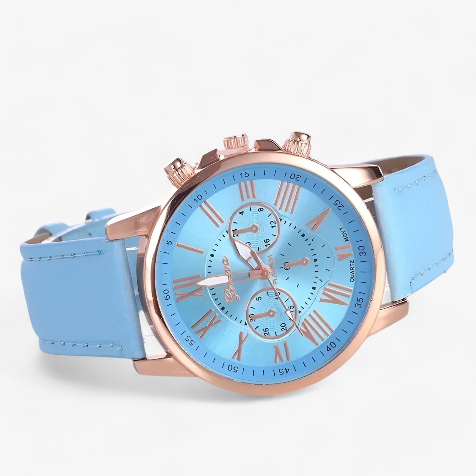 Orologio da donna di lusso - Impermeabile in pelle per ogni occasione - Blu chiaro - donna Elegant watch impermeabile lady watch occasione ogni orologio orologio donna pelle watch for women watches WOMEN wrist watches for women - Concept Palermo