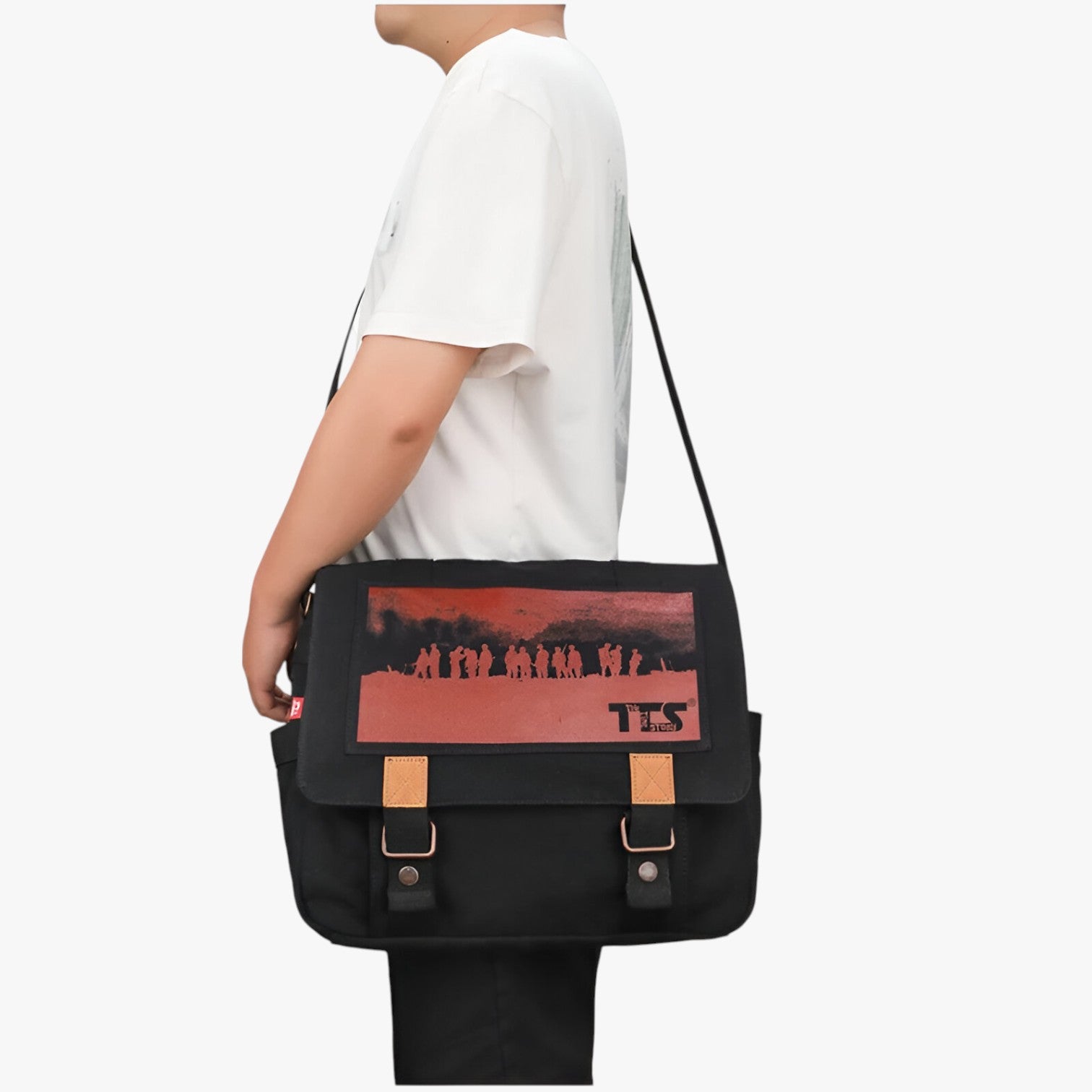 Grande borsa a tracolla in tela vintage - - Bags bags for men borsa borsa tracolla Shoulder & Crossbody Bags tela tracolla vintage - Concept Palermo