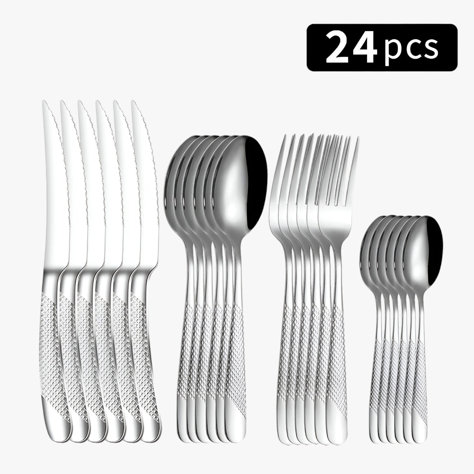 Set posate in acciaio per tutta la famiglia Uomo - argento - acciaio famiglia Kitchen kitchen & dining kitchen utensil Kitchen Utensils posate posate acciaio tutta uomo - Concept Palermo
