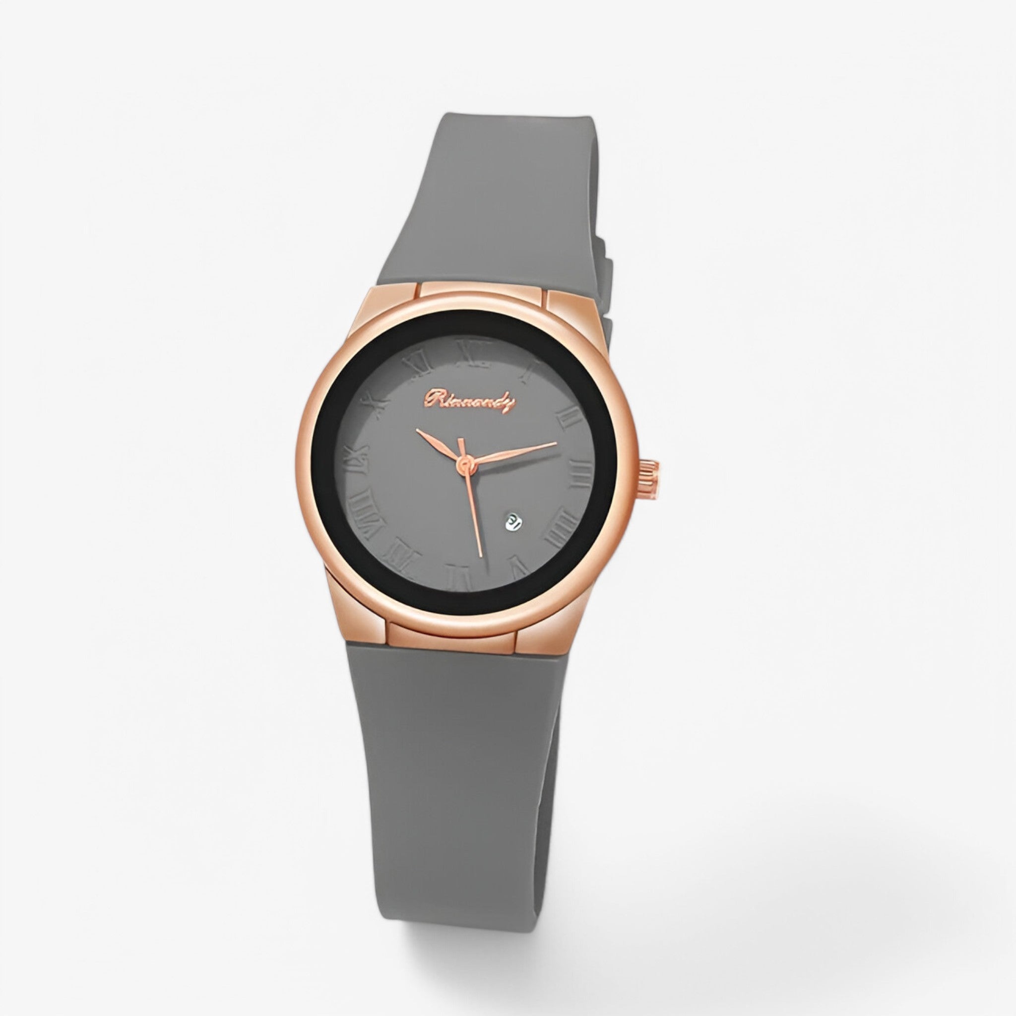Orologio al quarzo da donna con cinturino sportivo in silicone - Grigio - cinturino donna orologio orologio quarzo quarzo silicone sportivo watch for women watches - Concept Palermo
