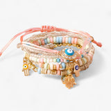 Multistijl kralenarmband Charmed Essence met Hand van Fatima accenten  