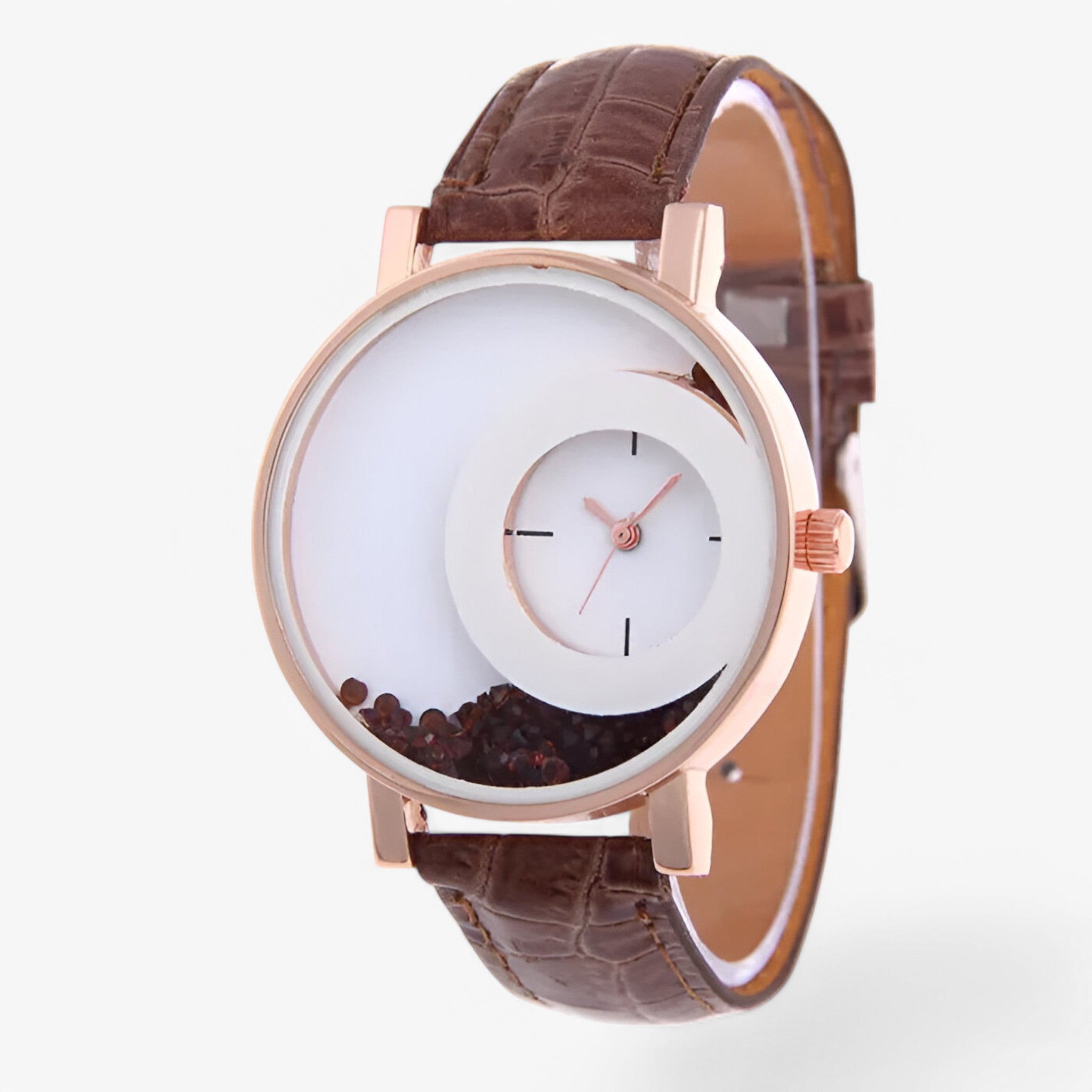 Orologio da donna con quadrante brillante - Caffè - brillante donna female watch orologio orologio donna quadrante watch for women watches - Concept Palermo