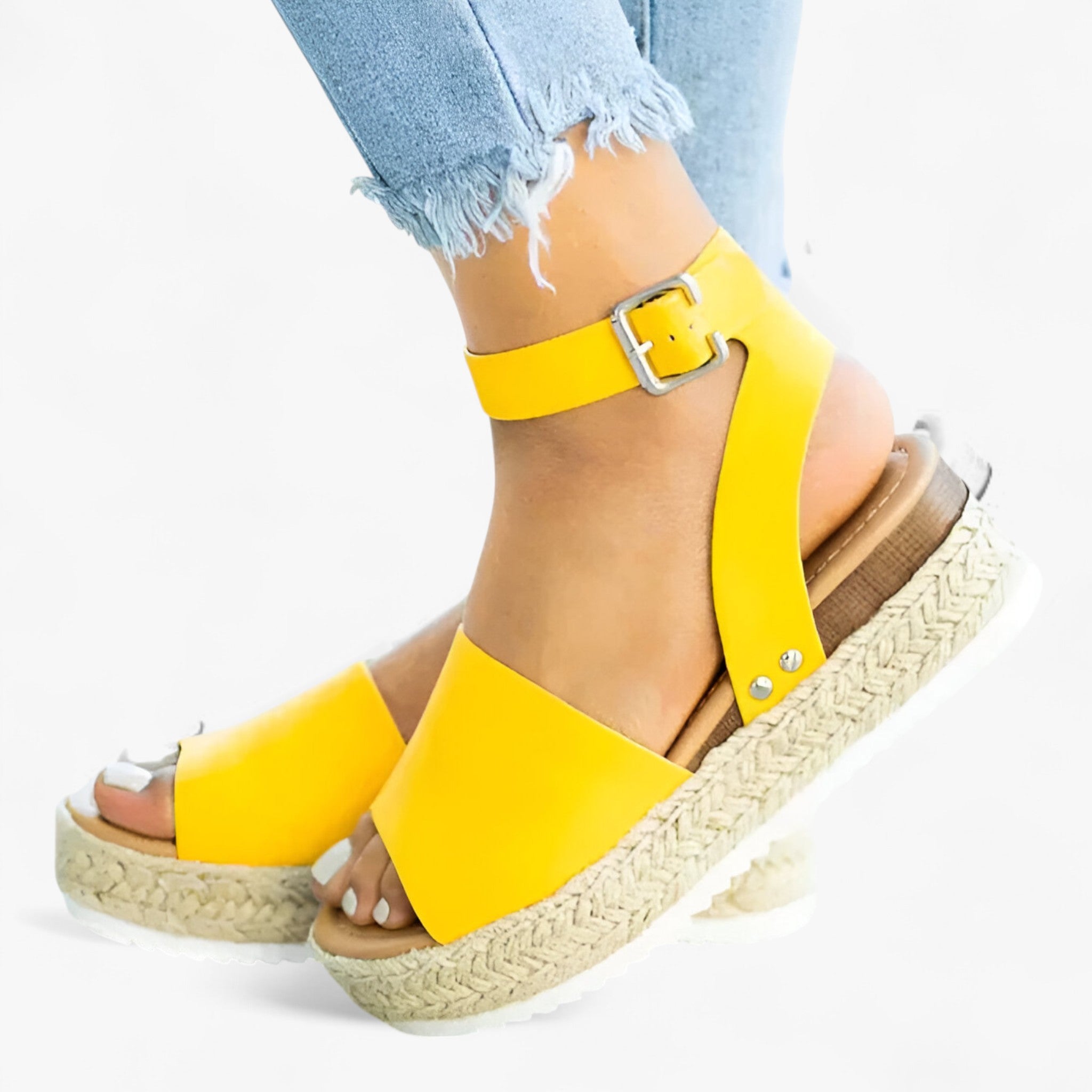 Sandali minimalisti senza lacci - Sandali da donna per un'eleganza semplice - Giallo - donna eleganza lacci minimalisti sandali sandali minimalisti sandals semplice women sandals - Concept Palermo