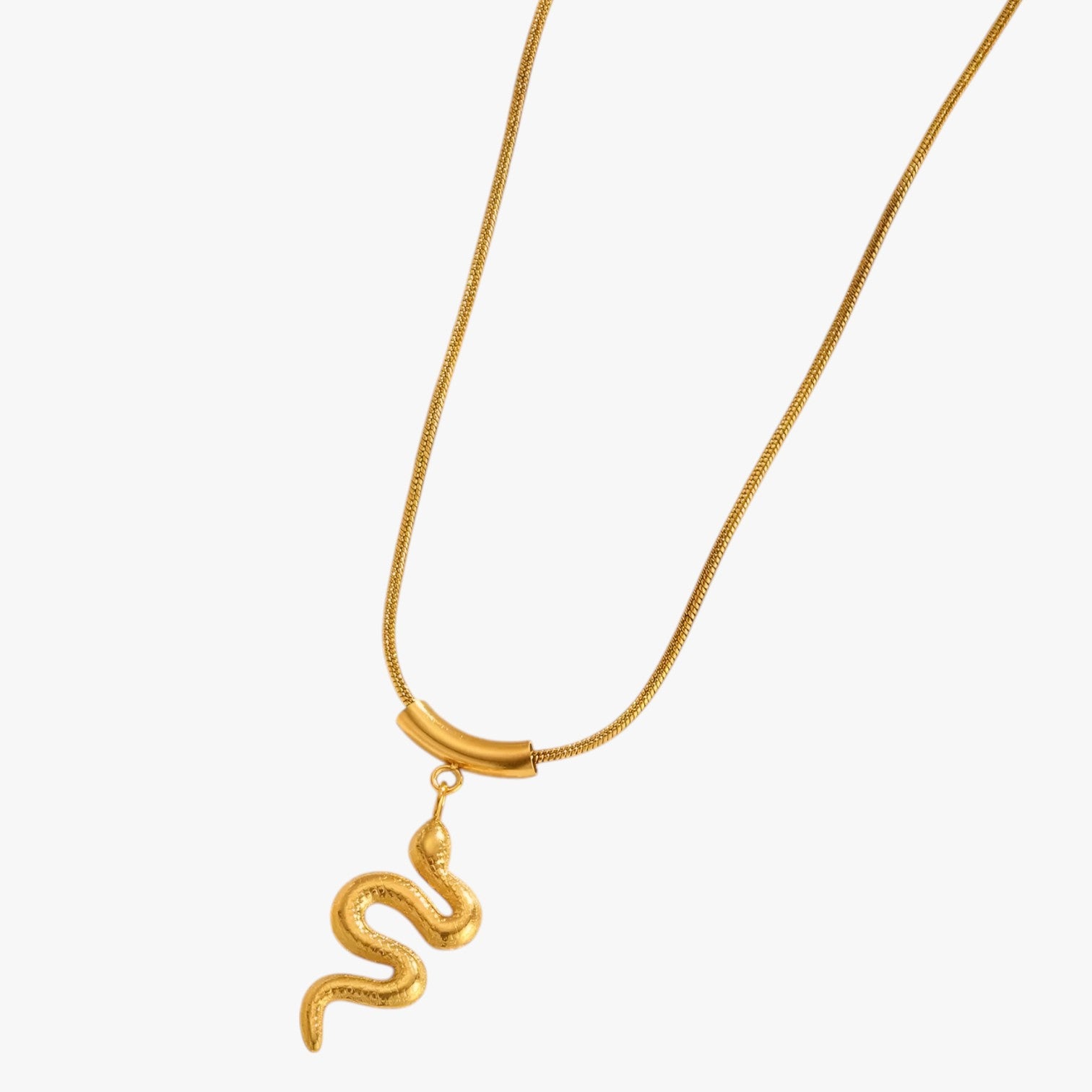 Collana serpente dorata vintage Lana Donna - - collana collana serpente donna dorata elegant womens necklaces jewelry lana necklace NECKLACES Necklaces for Women serpente vintage - Concept Palermo