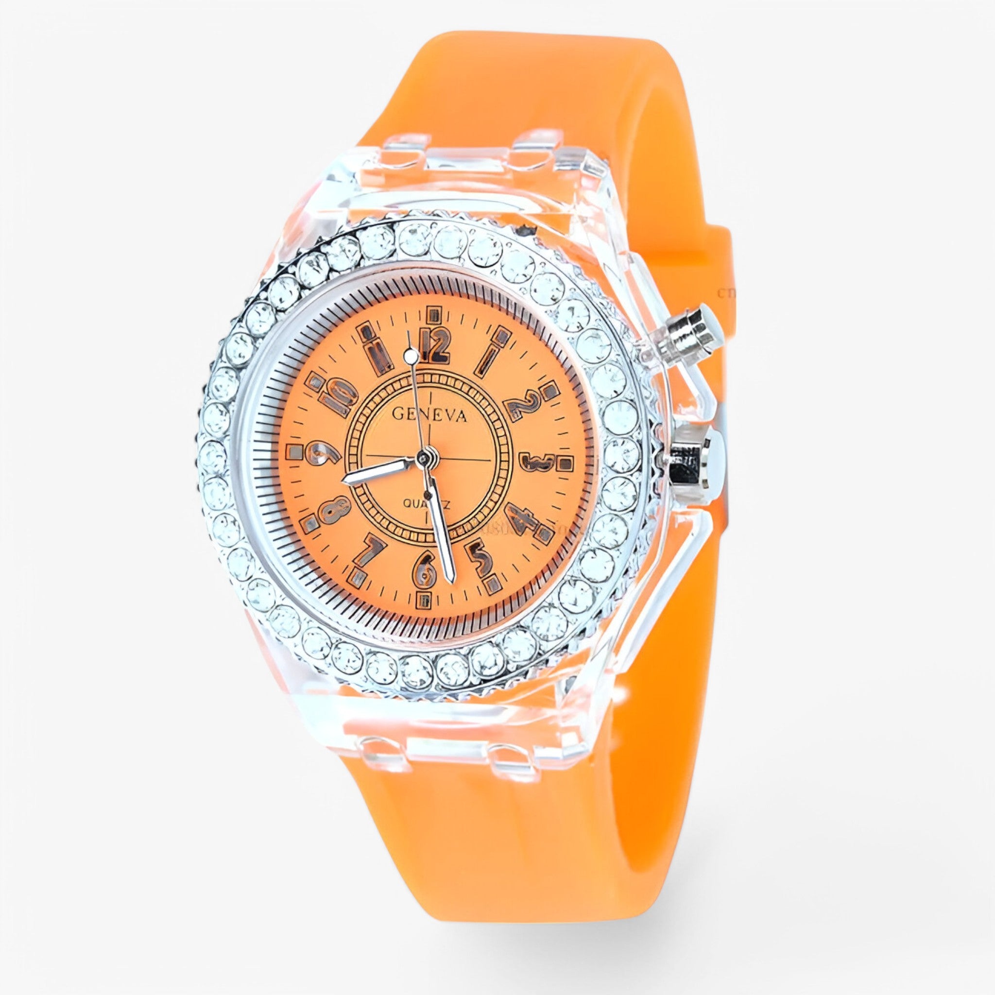 Orologio Donna Gelatinoso con Luce LED Integrata, Design Moderno e Comodo - arancio - donna gelatinoso luce orologio orologio gelatinoso watch for men watch for women watches - Concept Palermo