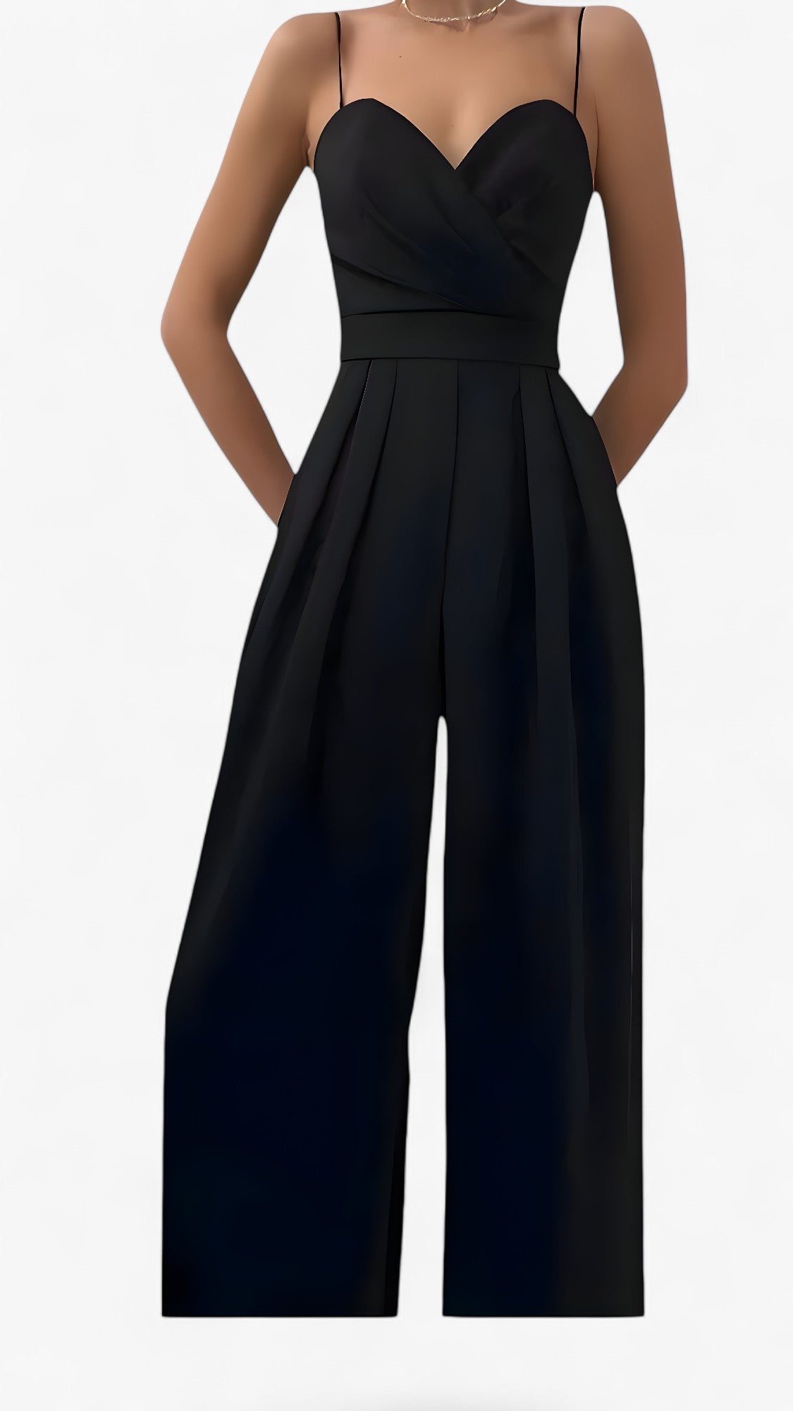 Tuta Elegante Donna con Spalline Sottili e Pantaloni a Palazzo Morbidi - - 12/28/2024 one-pieces palazzo pantaloni sottili spalline Summer/Jumpsuit tuta tuta spalline - Concept Palermo