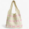 Bolso de crochet con lazo