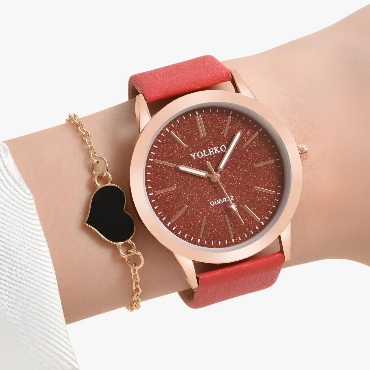 Set Eleganza Femminile 2 Orologi da Donna in Pelle e Bracciale, Stile Lusso al Polso - - bracciale donna eleganza eleganza femminile female watch femminile ladies watch orologi pelle polso watch watch for women watches wrist watches for women - Concept Palermo