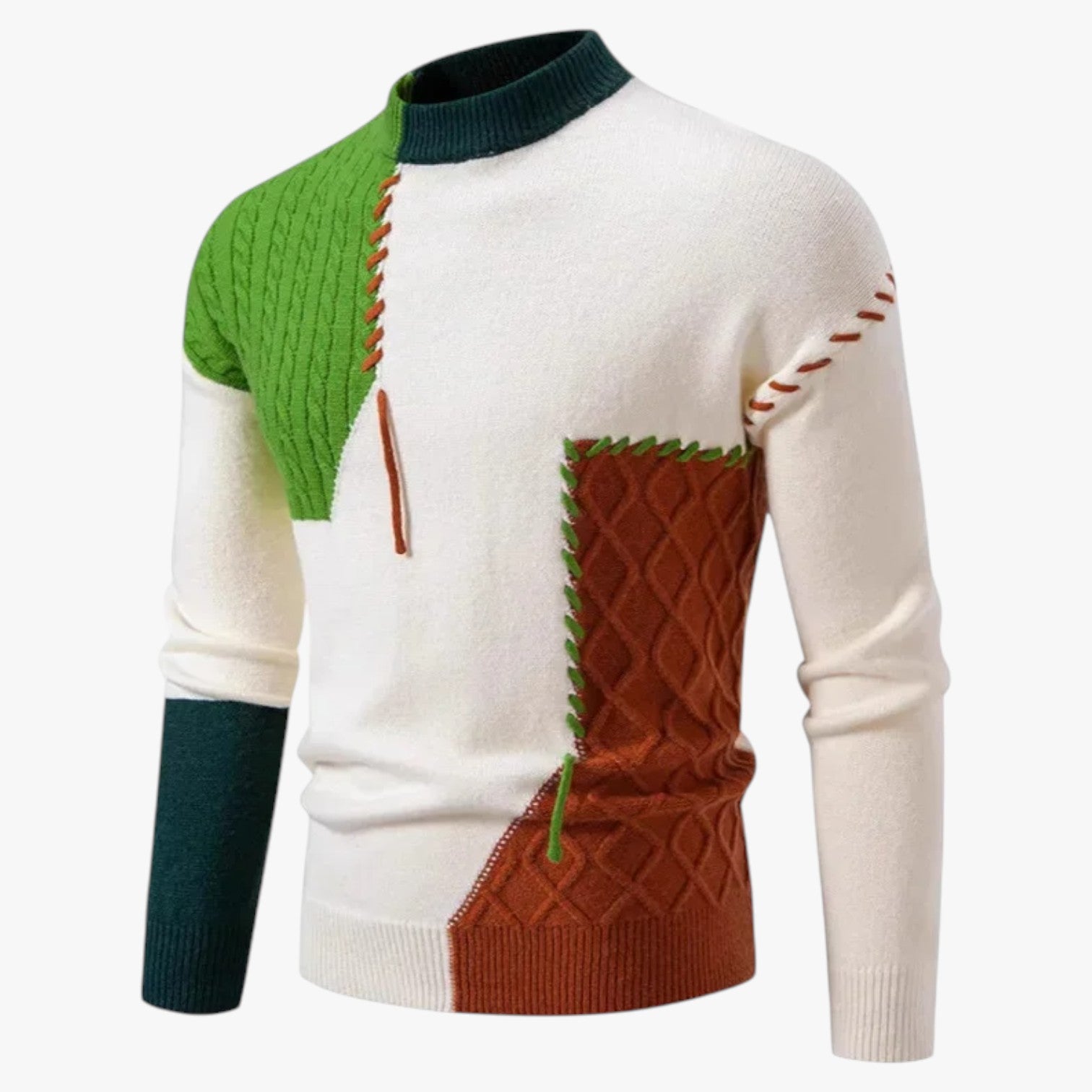 Maglione color block da uomo, stile caldo e moderno per l'autunno - nero M - autunno block caldo color maglione maglione color men's sweater stile Sweater sweater men sweaters - Concept Palermo