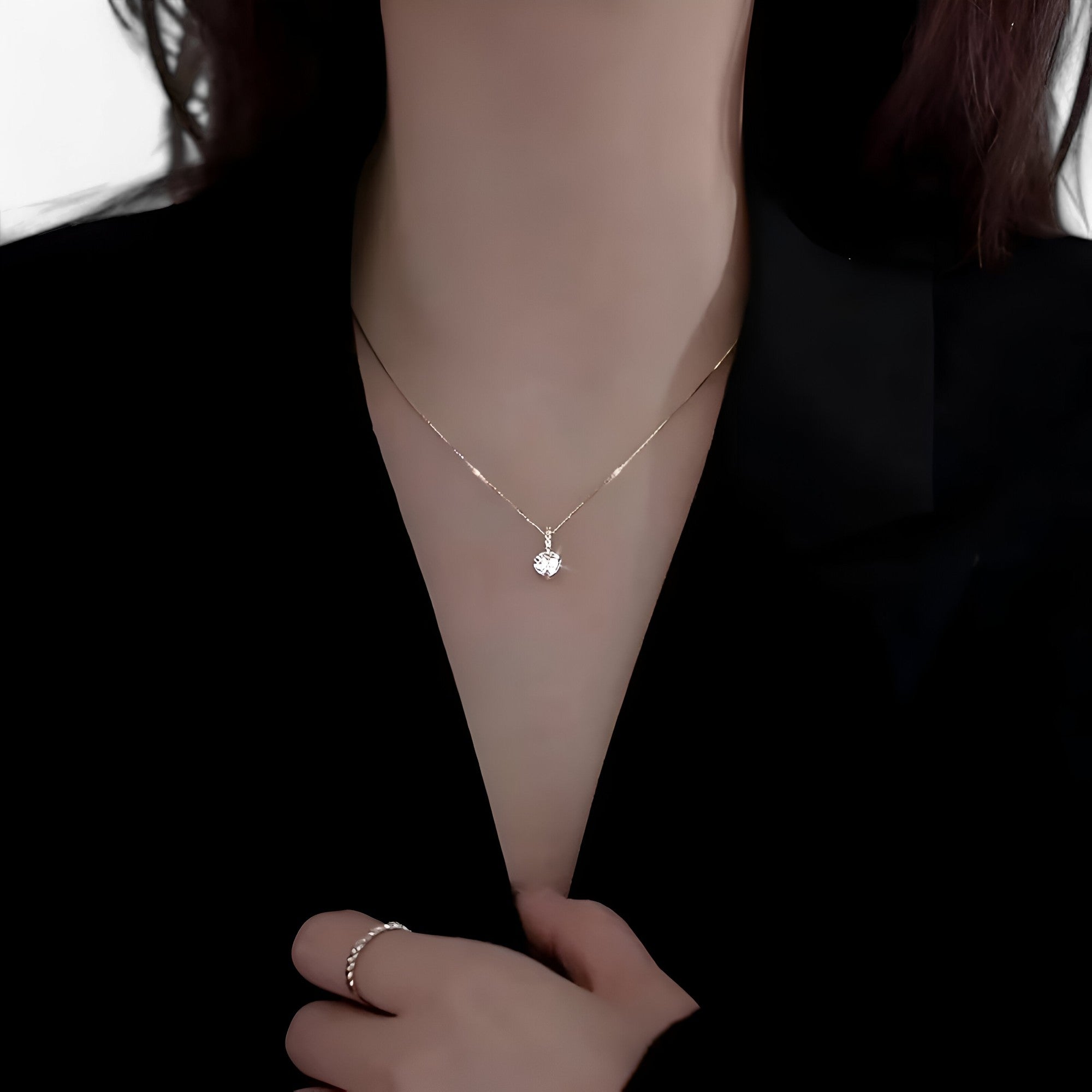 Collana placcata in argento con zirconia - charme minimalista Lana Donna - - charme collana collana placcata donna jewelry lana minimalista NECKLACES Necklaces for Women placcata WOMEN - Concept Palermo