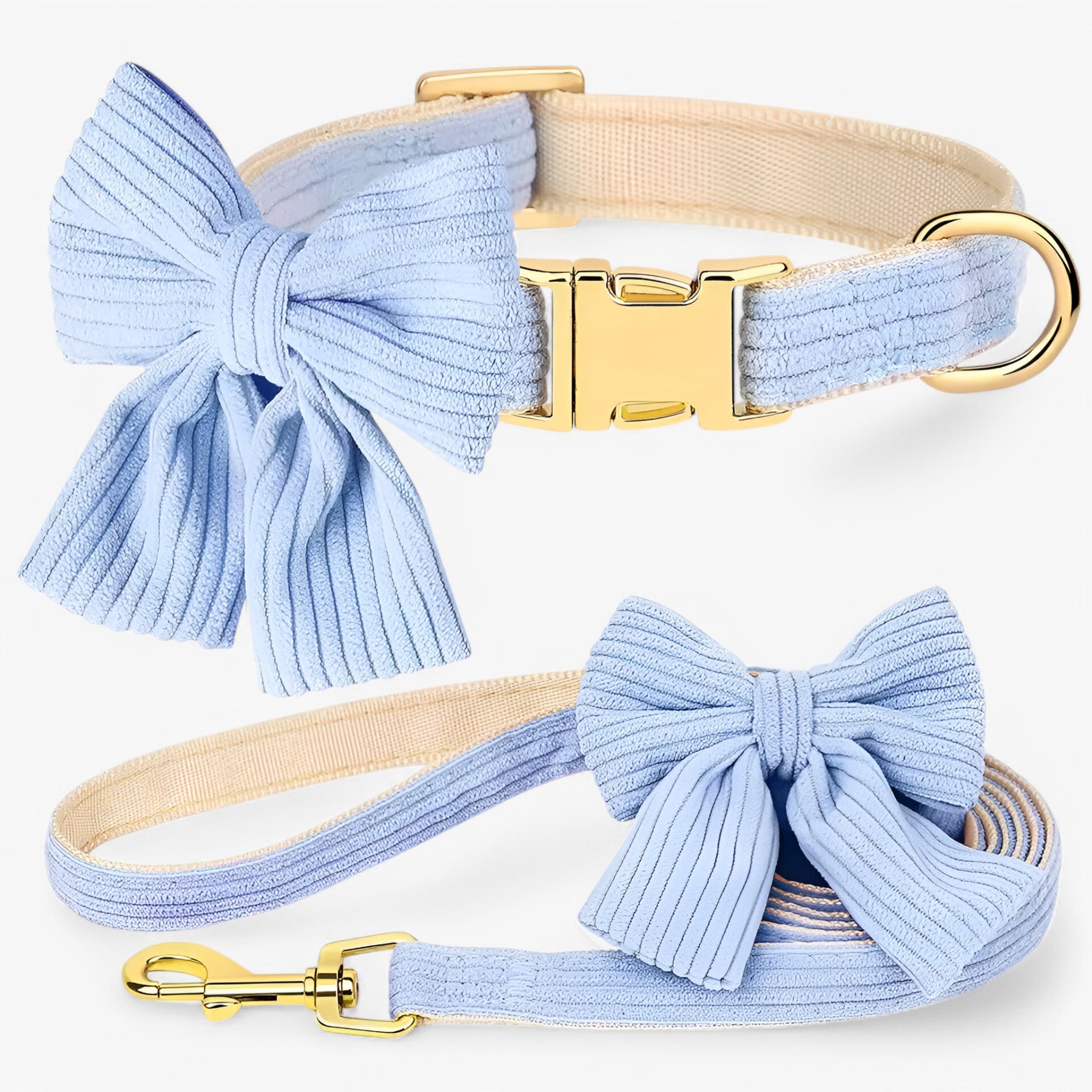 Set Collare e Guinzaglio Rosa Chiaro per Cani Piccoli e Medi - Blu - cani chiaro collare collare guinzaglio guinzaglio medi pets & supplies piccoli - Concept Palermo