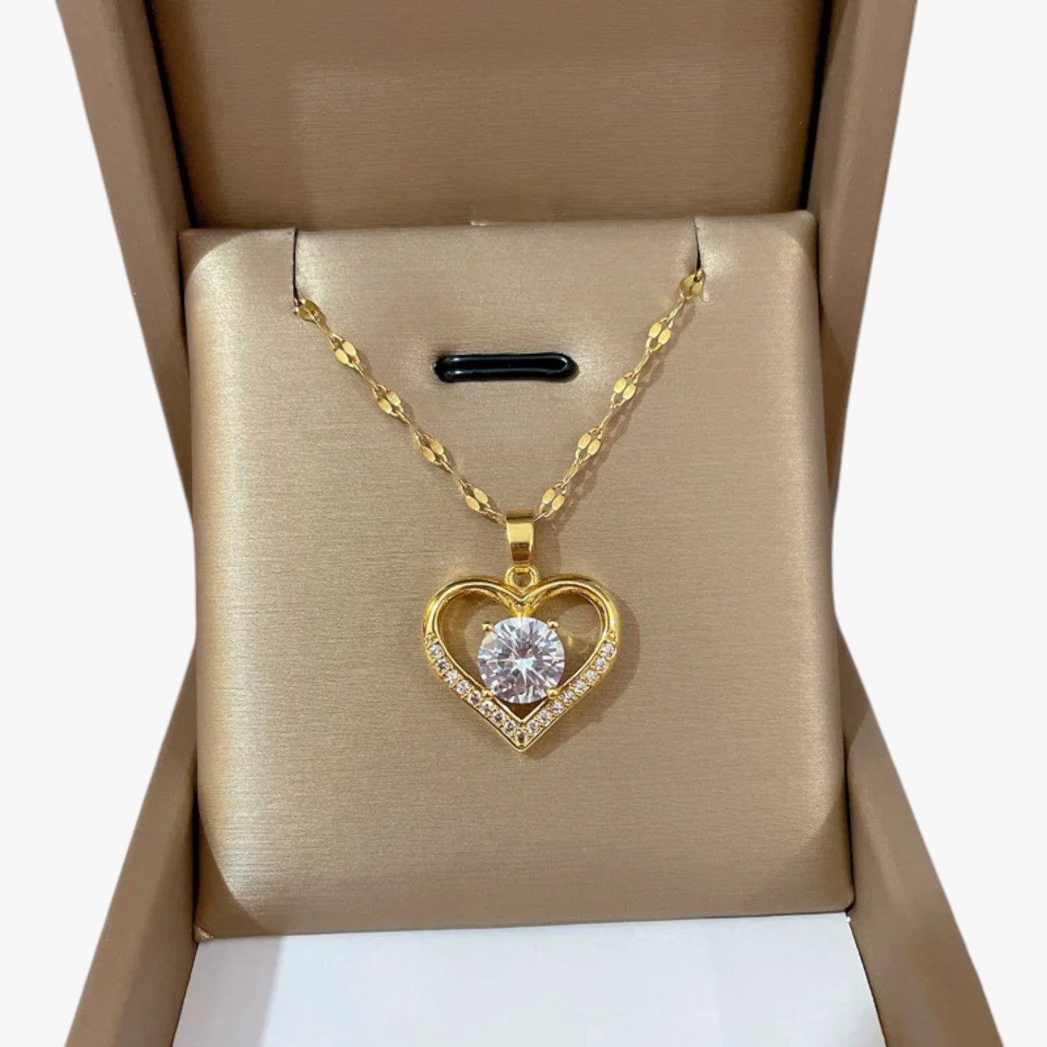 Collana con ciondolo a forma di cuore e labbra di cristallo Lana Donna - - ciondolo collana collana ciondolo cristallo cuore donna elegant womens necklaces forma jewelry necklace NECKLACES Necklaces for Women - Concept Palermo