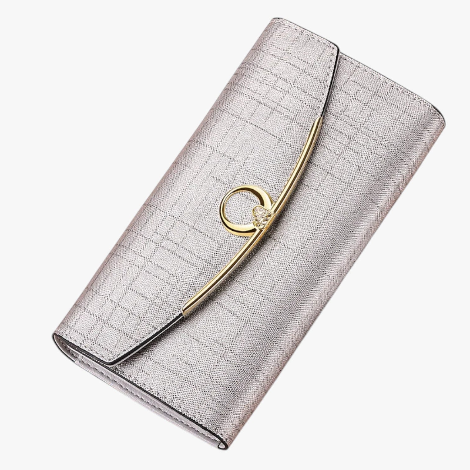 Portafoglio lungo in pelle con grande capacità - Argento - capacità elegant wallet pelle portafoglio portafoglio pelle wallet wallets womens wallet - Concept Palermo