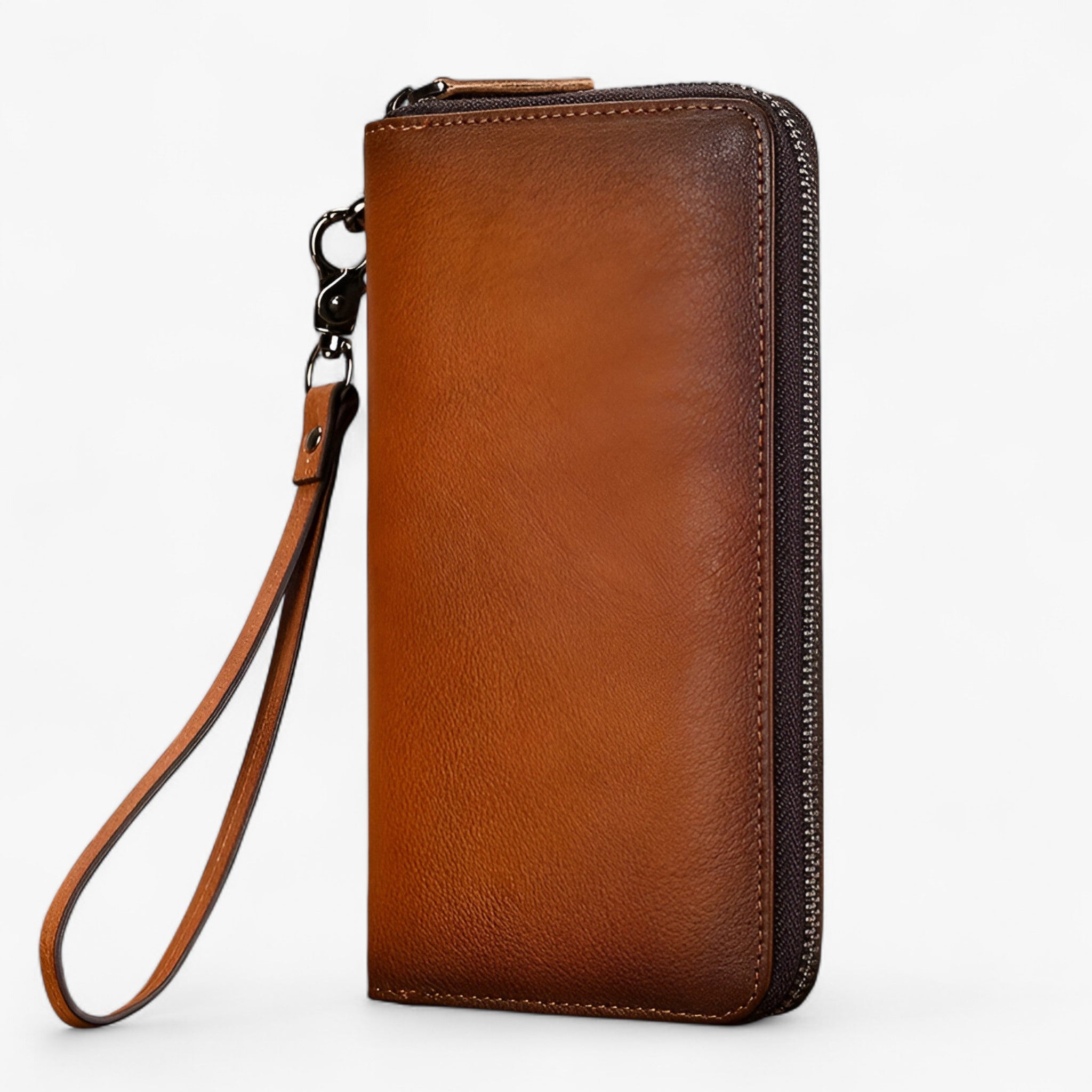 Cartera larga de piel para hombres