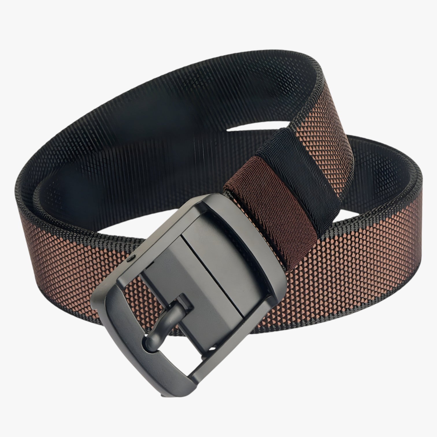 Cintura reversibile in nylon: 2 look in 1 per ogni stile Uomo - caffè-nero 120cm - Belts belts for men cintura cintura reversibile look Mens belt nylon ogni reversibile stile - Concept Palermo