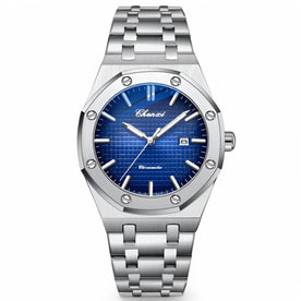 Orologio al Quarzo Dorato Uomo - Argento Blu - accessoires horloges Linen Men orologio orologio quarzo quarzo uomo watches - Concept Palermo