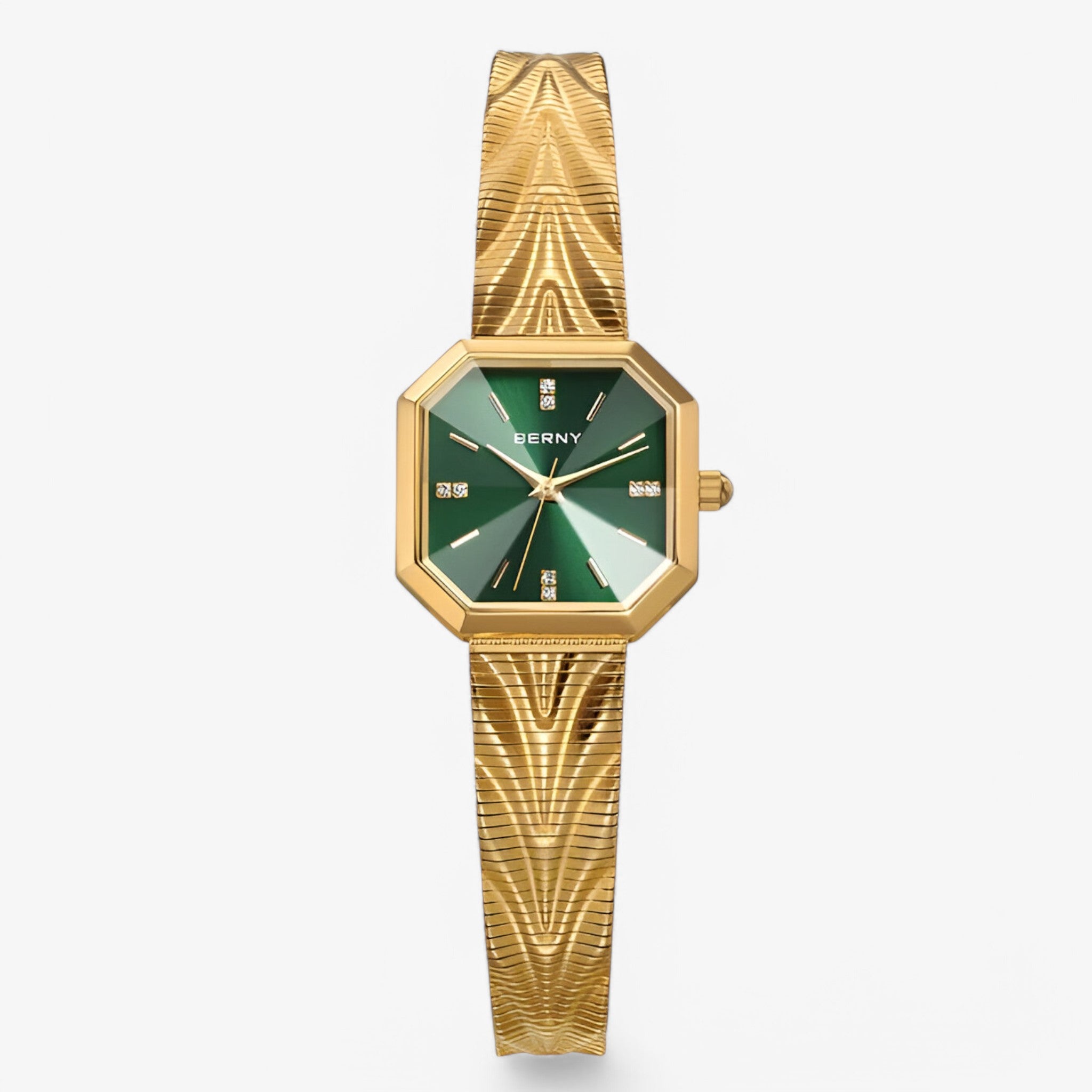 Orologio ottagonale in oro di lusso Acciaio - Oro verde - acciaio female watch orologio orologio ottagonale ottagonale watch for women watches - Concept Palermo
