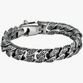 Pulsera de plata de ley con motivo único hombre