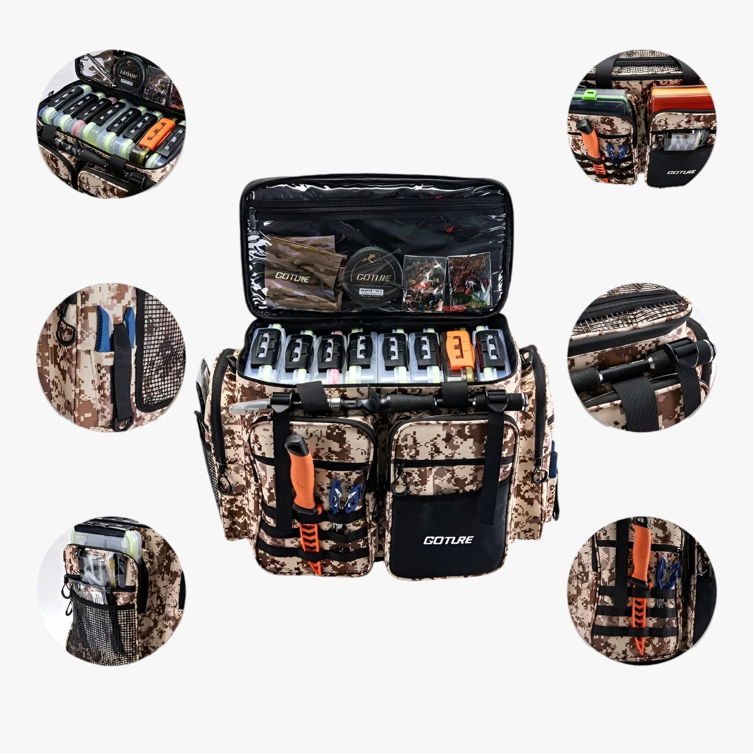 Borsa a spalla per viaggi all'aperto e di pesca - Resistente all'acqua e confortevole Uomo - - acqua aperto bag bags borsa borsa spalla confortevole mens bag pesca resistente - Concept Palermo