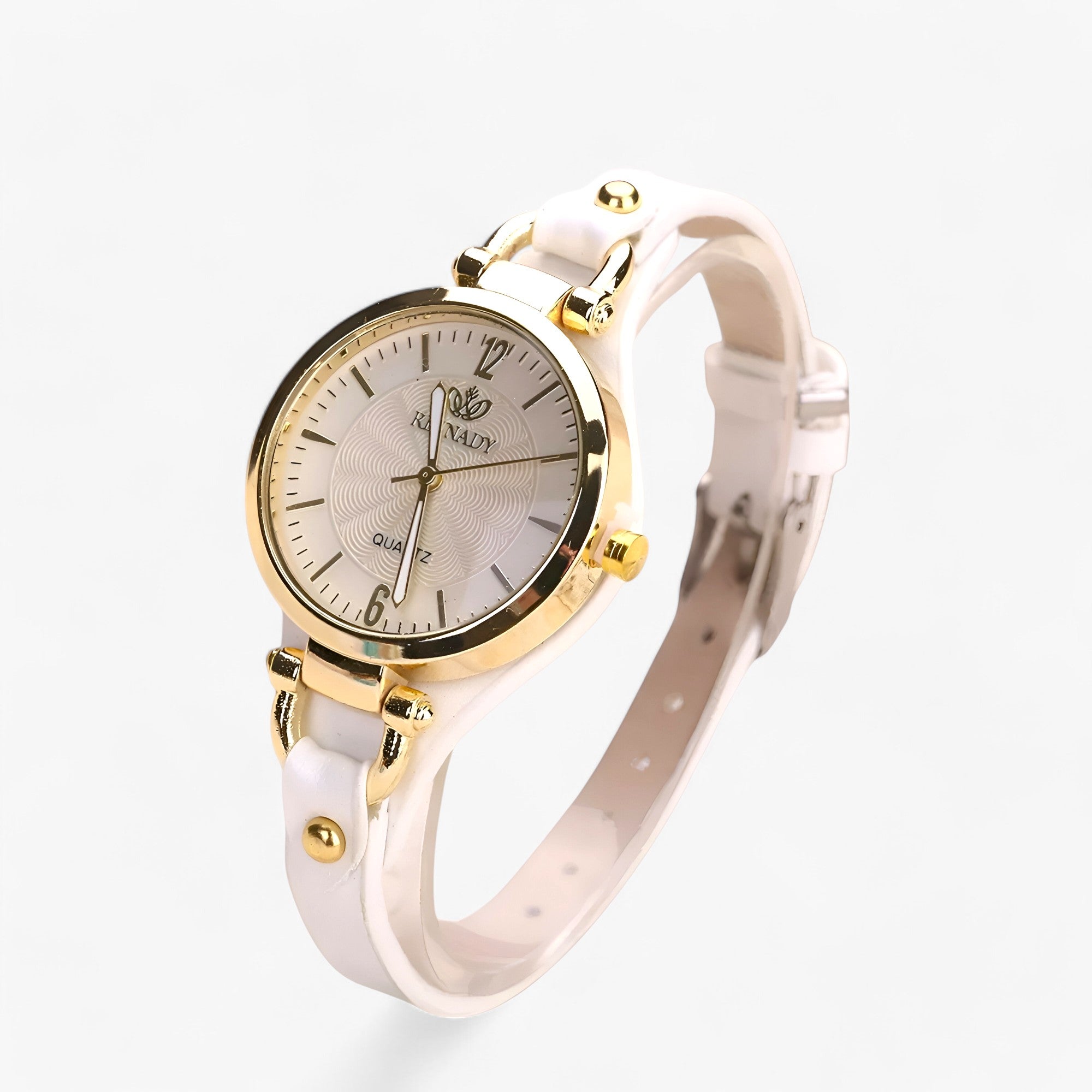 Orologio Donna Sottile con Bracciale in Pelle PU Nero Elegante Minimalista - Bianco - bracciale donna ladies watch orologio orologio donna pelle sottile watch for women watches WOMEN wrist watches for women - Concept Palermo