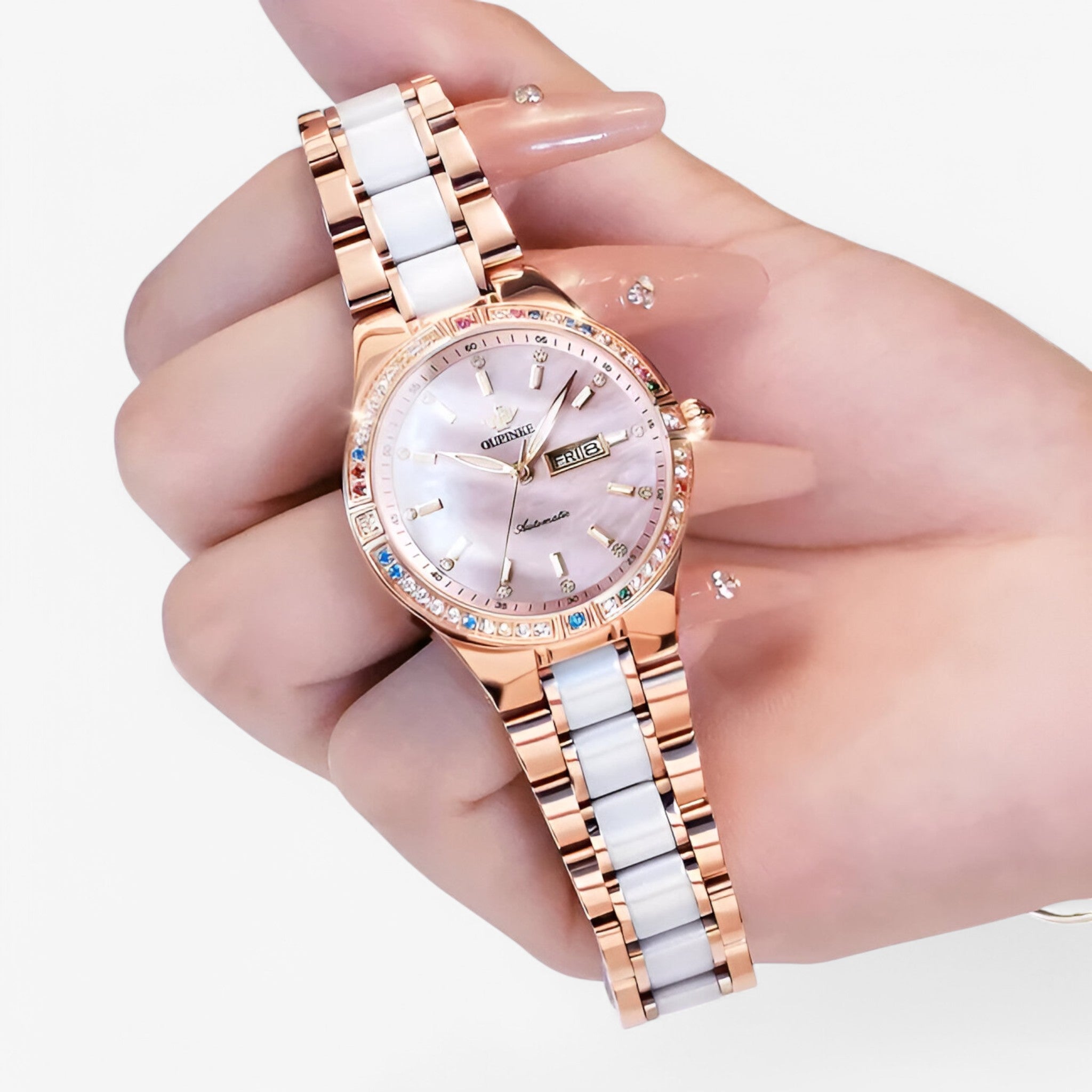 Orologio Automatico da Donna di Lusso Meccanico, Elegante, con Bracciale in Acciaio Inox - - automatico donna female watch meccanico movimento orologio orologio automatico watch for women watches - Concept Palermo