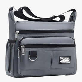 Borsa Lavoro Uomo Spaziosa e Resistente in Pelle Nera con Scomparto Laptop - A - Bags bags for men borsa borsa lavoro lavoro Linen Men resistente Shoulder & Crossbody Bags spaziosa uomo - Concept Palermo