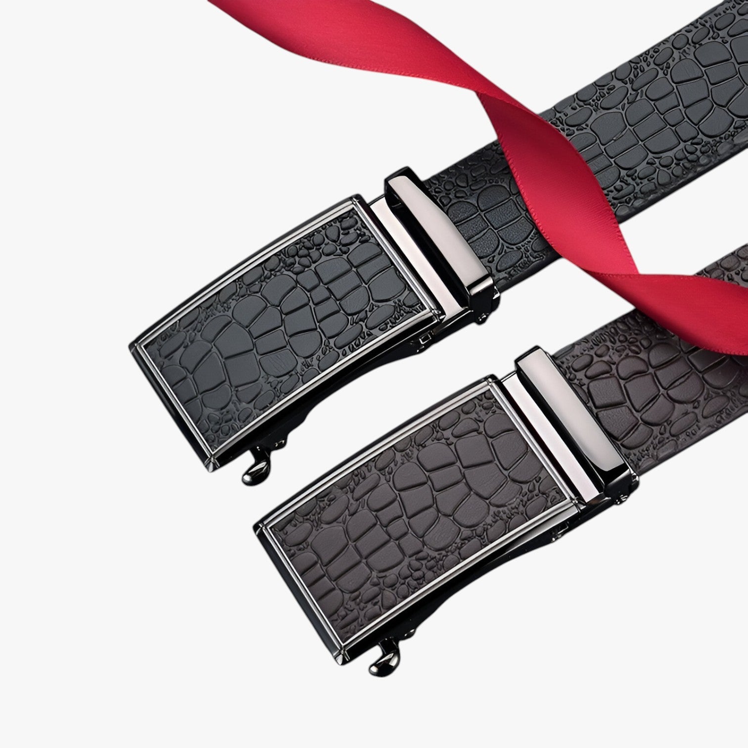 Cintura classica in pelle con texture coccodrillo Uomo - - Belts belts for men cintura cintura classica classica coccodrillo Mens belt pelle texture uomo - Concept Palermo