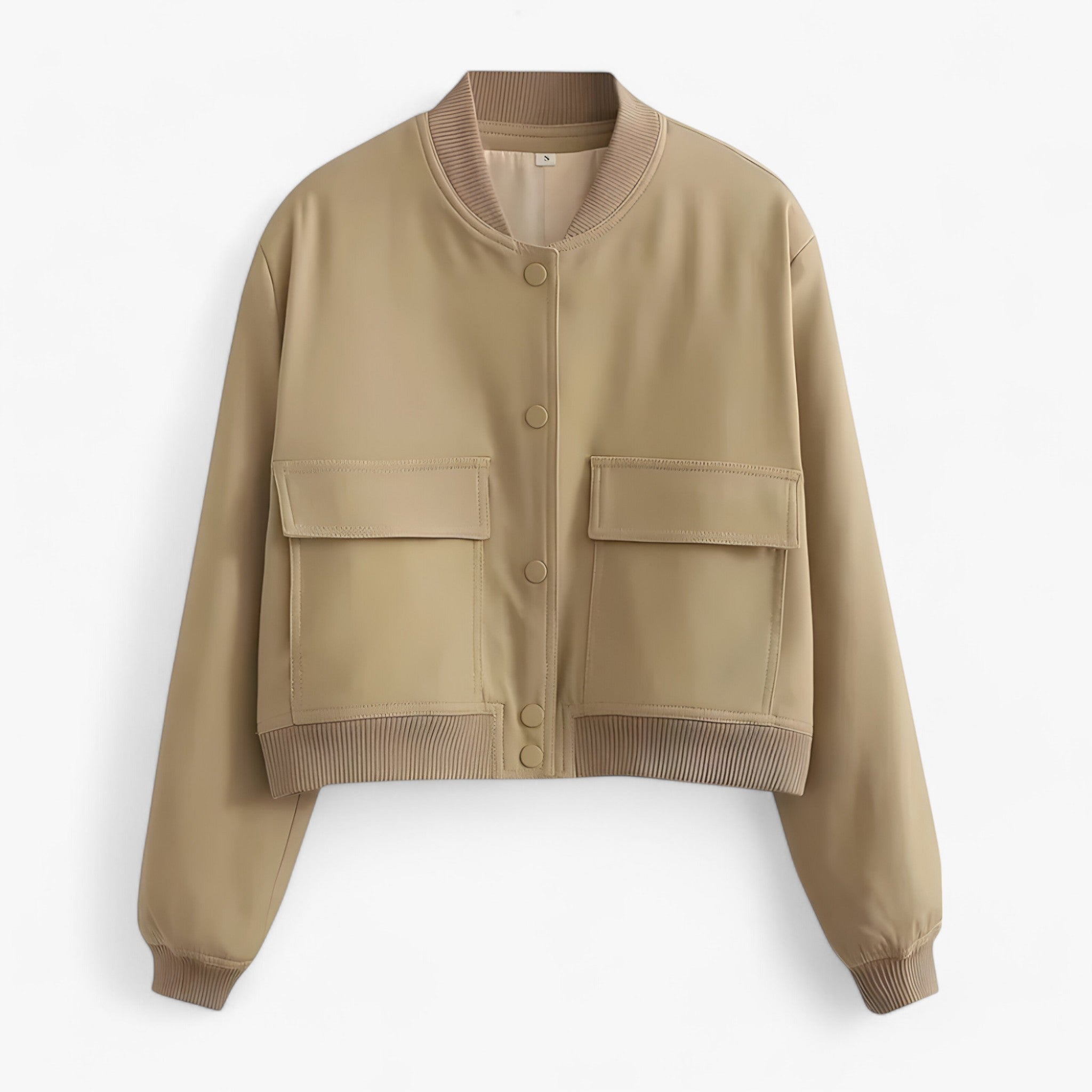 Giacca aviatore bomber per donne – Crop autunno/inverno - khaki - autunno aviatore bomber crop donne giacca giacca aviatore inverno women's coats & jackets - Concept Palermo
