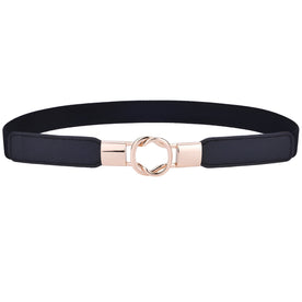 Cintura Elastica Sottile Nera da Donna, per Abiti e Taglie Forti - Largo 3cm-2 Nero - abiti Belts belts for woman cintura cintura elastica elastica forti sottile taglie waist belt for women Women Womens belt - Concept Palermo