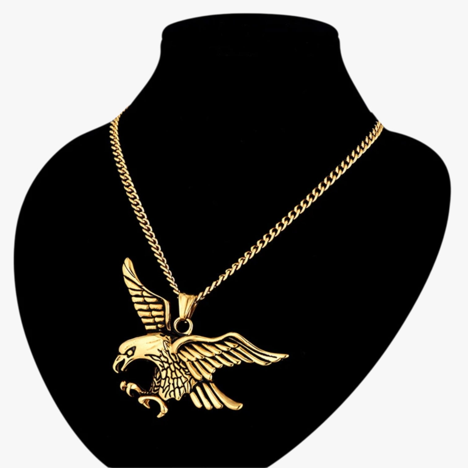 Collana aquila punk in acciaio Lana Uomo - - acciaio aquila collana collana aquila jewelry lana necklace necklace for men NECKLACES punk uomo - Concept Palermo