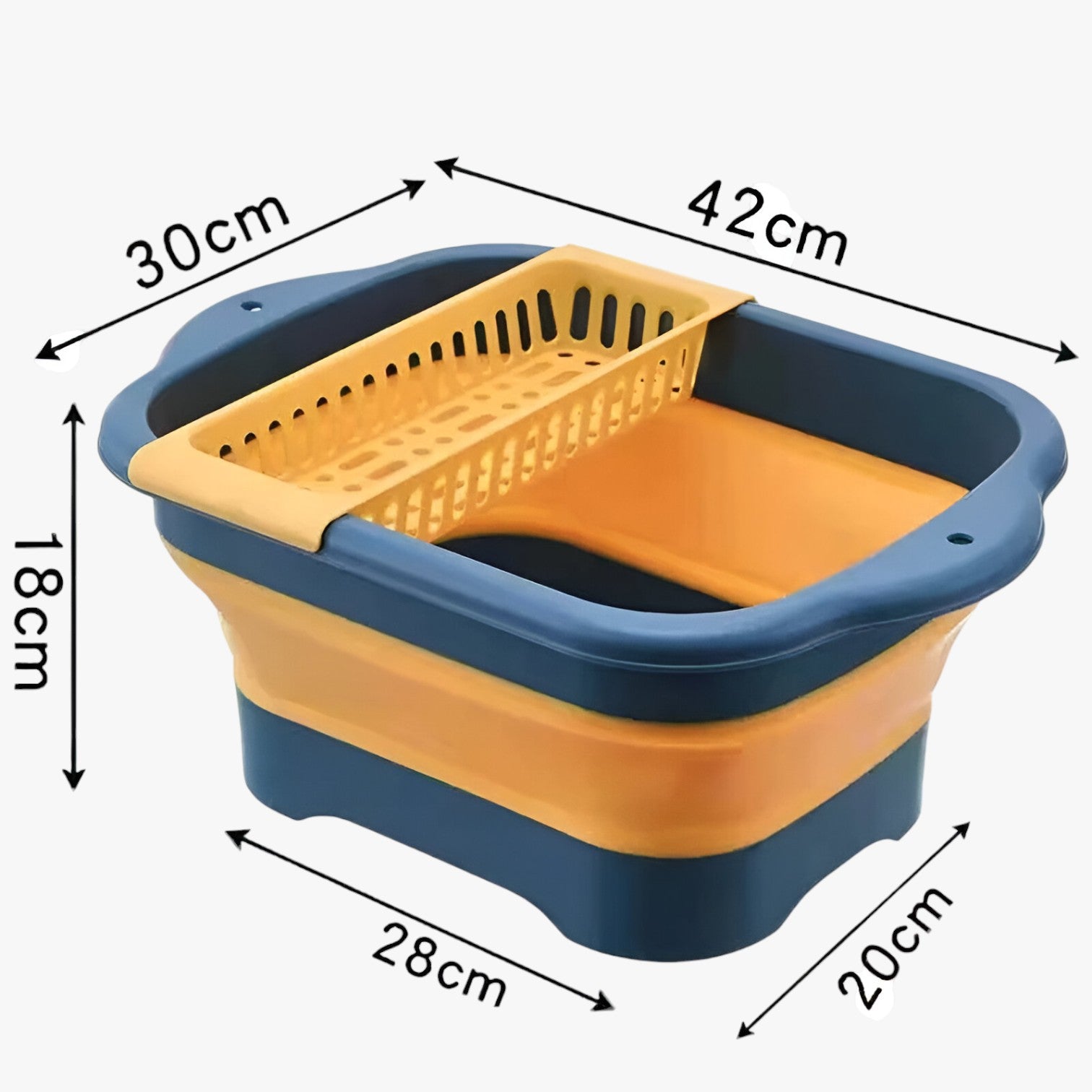Colapasta pieghevole in silicone per frutta e verdura - Giallo - colander colapasta colapasta pieghevole frutta Kitchen kitchen & dining Kitchen Essentials pieghevole silicone verdura - Concept Palermo