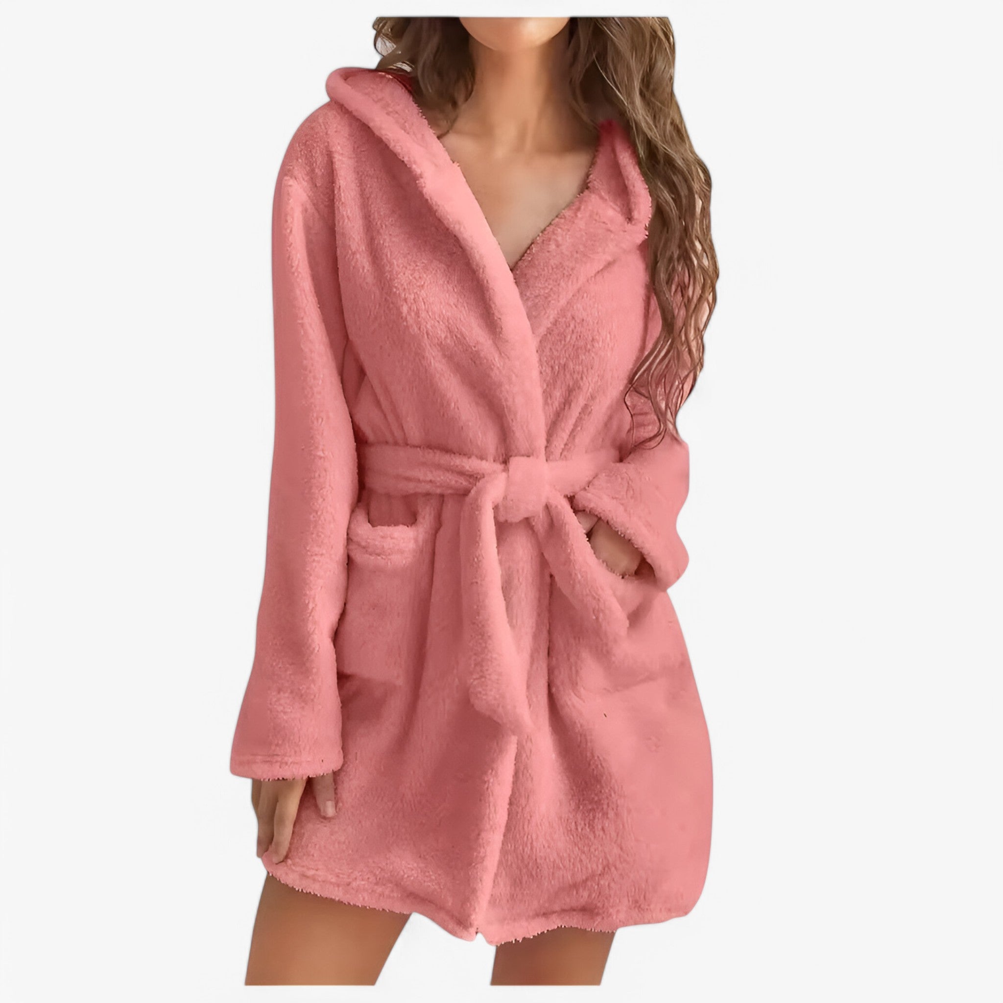 Accappatoio con Cappuccio Caldo e Morbido Uomo - R20225Rosa - accappatoio accappatoio cappuccio Bathrobes caldo cappuccio freja | accappatoio con cappuccio caldo e morbido - € uomo - Concept Palermo