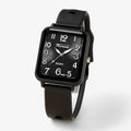Reloj digital rectangular con correa de silicona Mujer