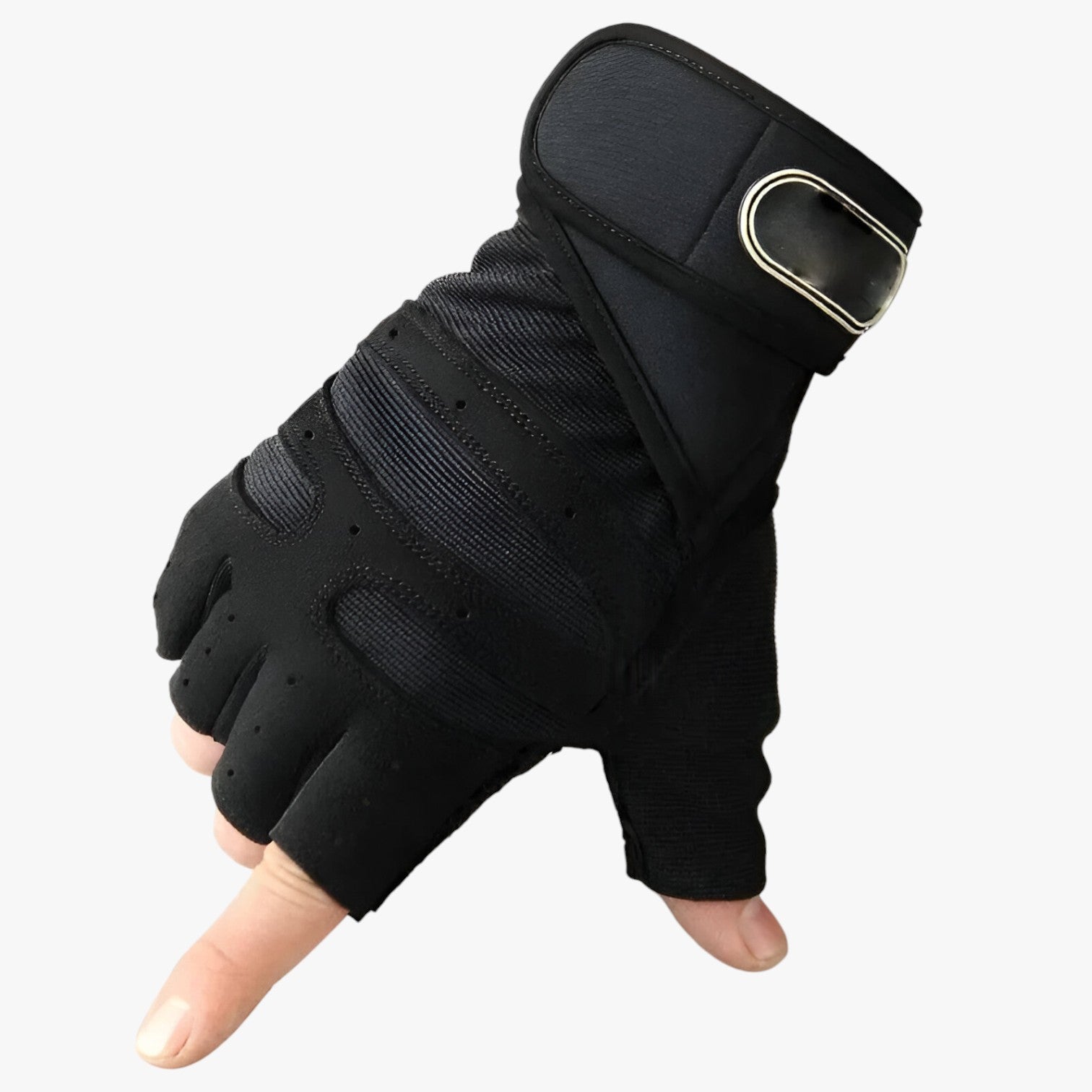 Guanti sportivi senza dita con protezione per i polsi Uomo - Nero - dita gloves guanti guanti sportivi mens accessory mirko | guanti sportivi senza dita con protezione per i polsi - €25 polsi protezione sportivi uomo - Concept Palermo