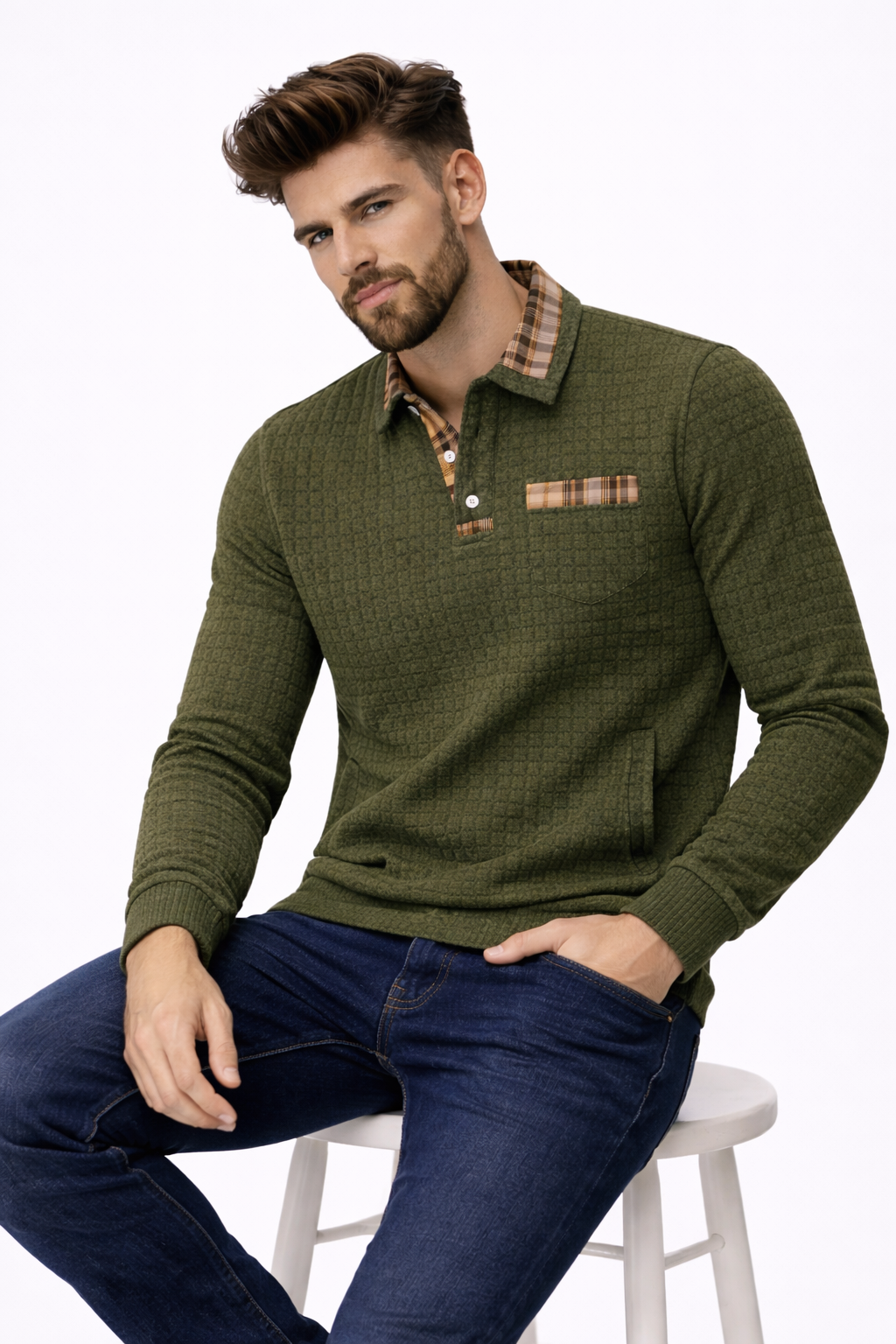 Polo da Uomo in Cotone Casual per l'Estate - Traspirante & Confortevole