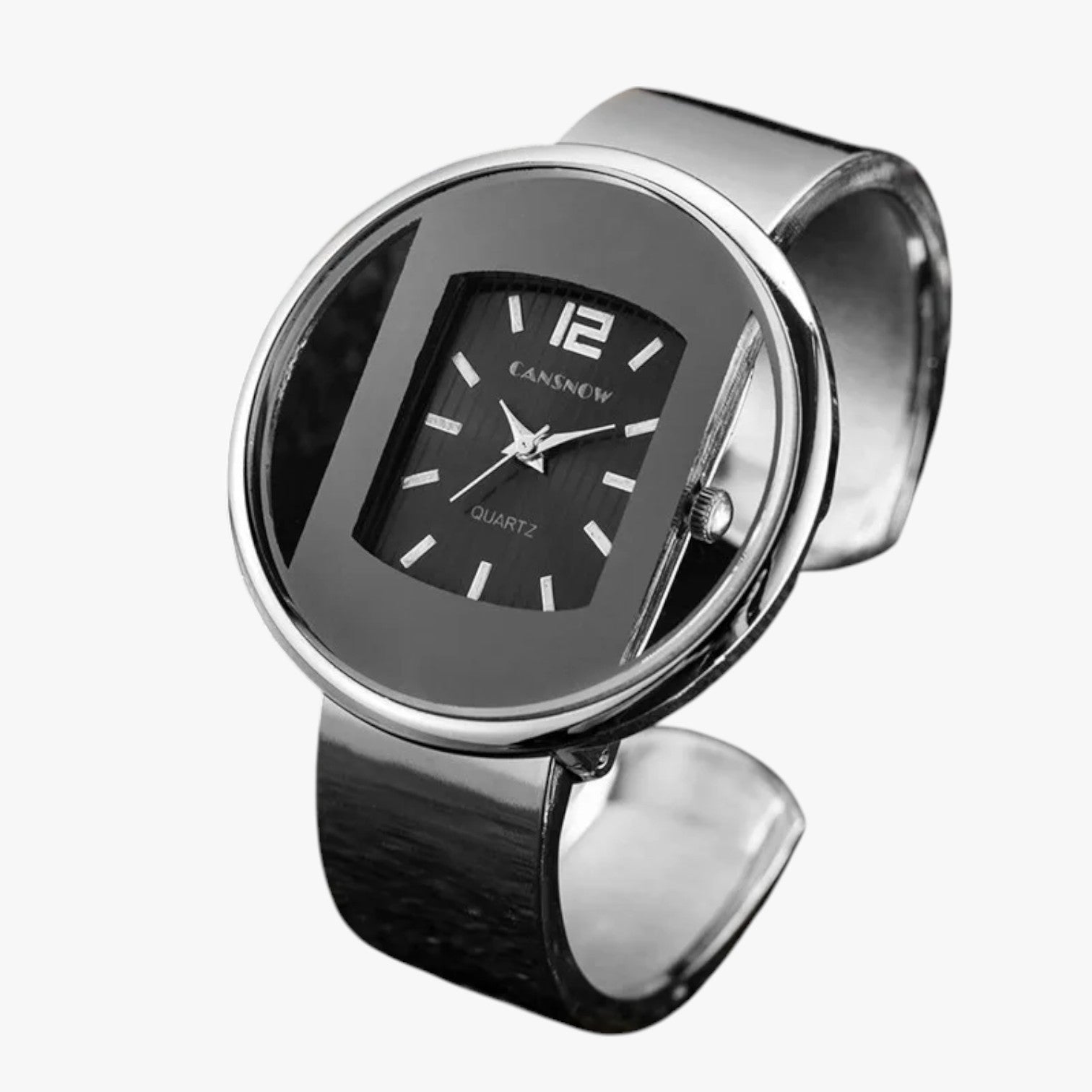 Orologio da donna con bracciale in acciaio alla moda - Argento nero - acciaio alla bracciale donna female watch ladies watch moda orologio orologio donna watch watch for women watches wrist watches for women - Concept Palermo