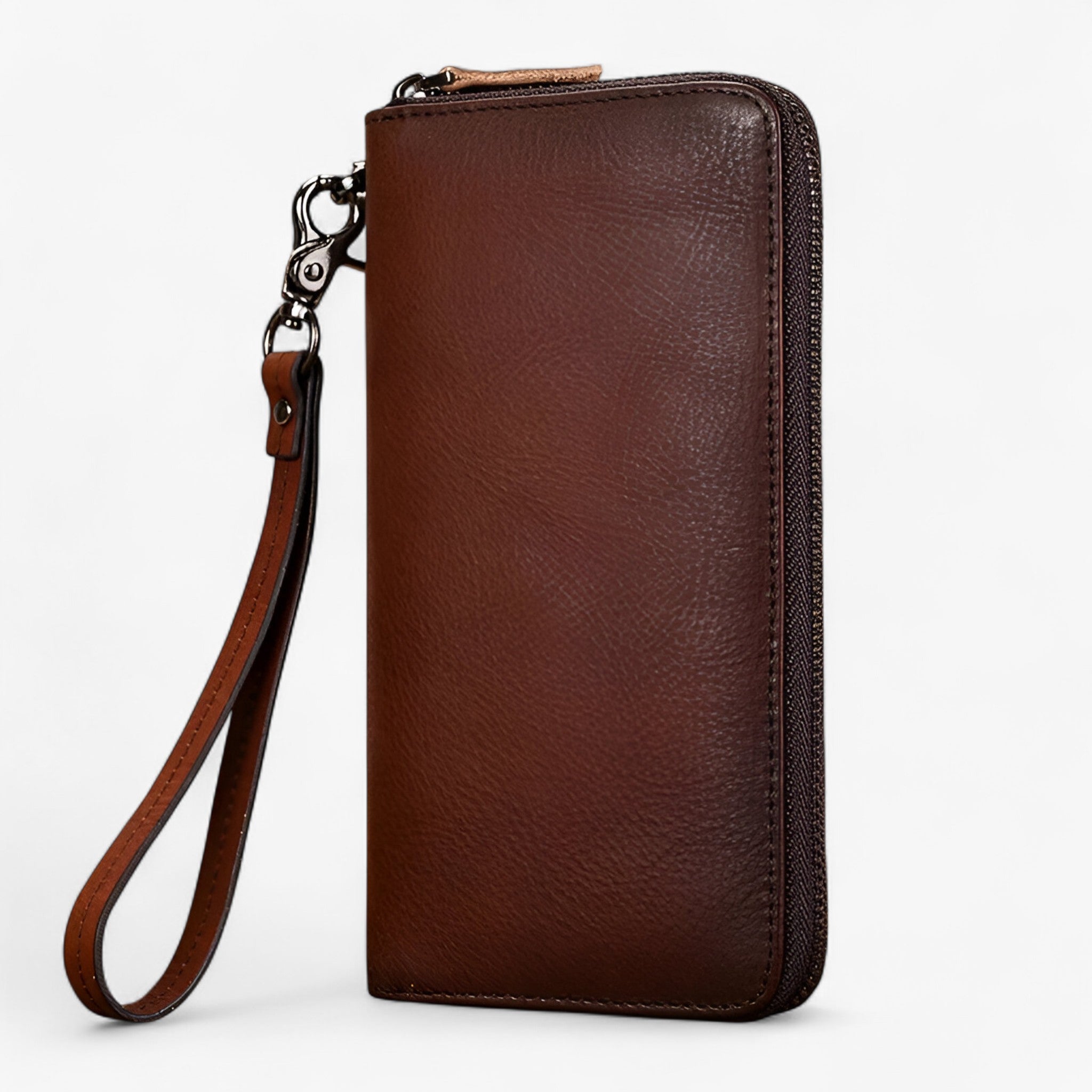 Cartera larga de piel para hombres
