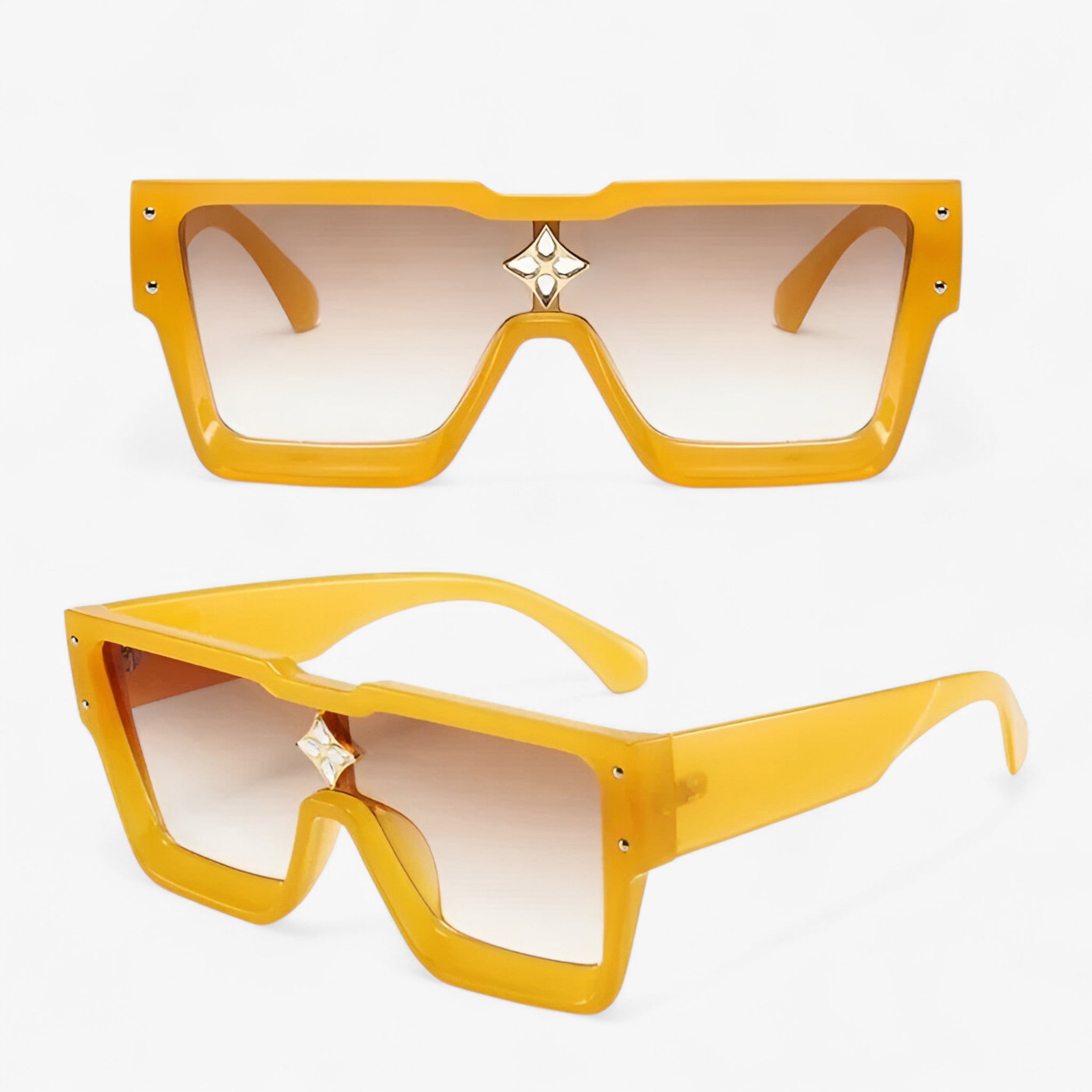 Occhiali da sole quadrati unisex con protezione UV400 Uomo - C4 - Fashion Sunglasses mens sunglasses occhiali occhiali sole protezione quadrati sole sunglasses sunglasses polarized men unisex uomo - Concept Palermo