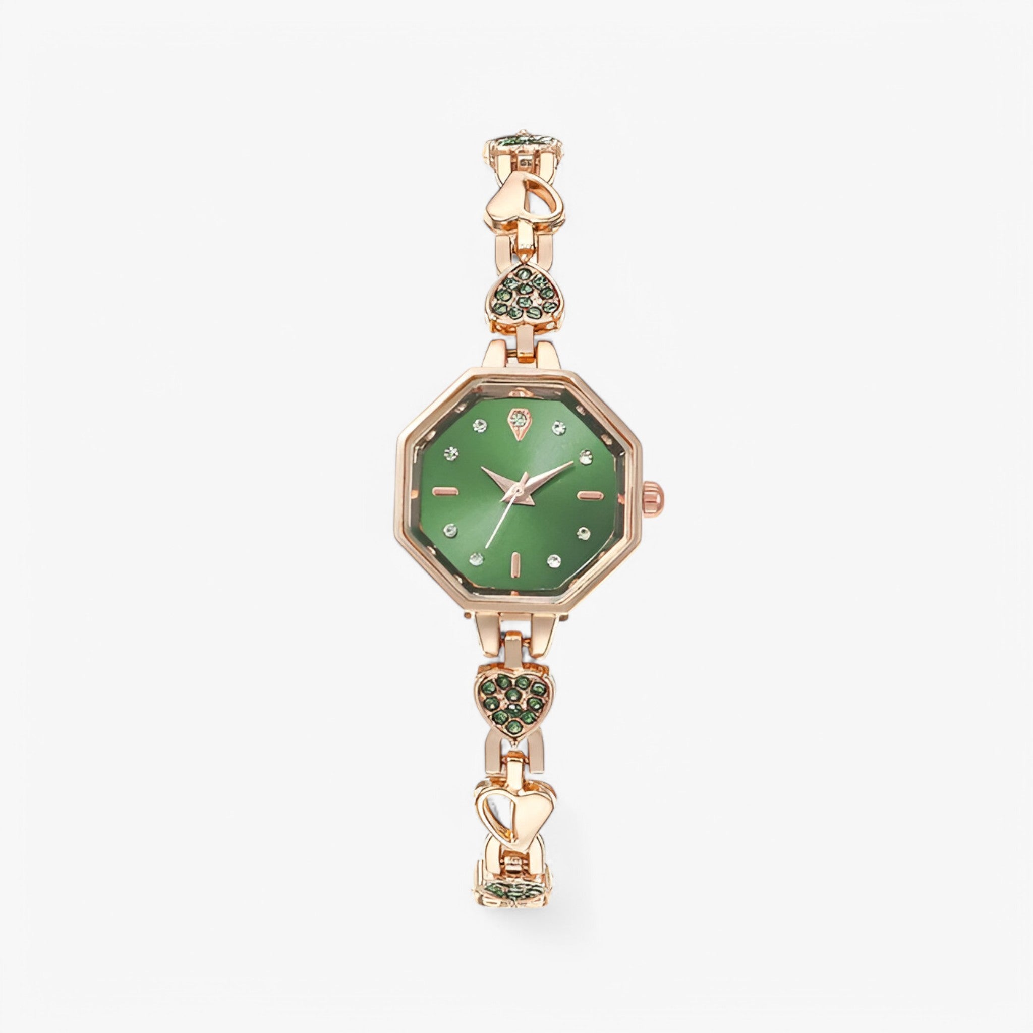 Orologio da donna con bracciale dorato e finitura vintage in argento - Verde - accessoires bracciale donna finitura horloges orologio orologio donna vintage watches - Concept Palermo