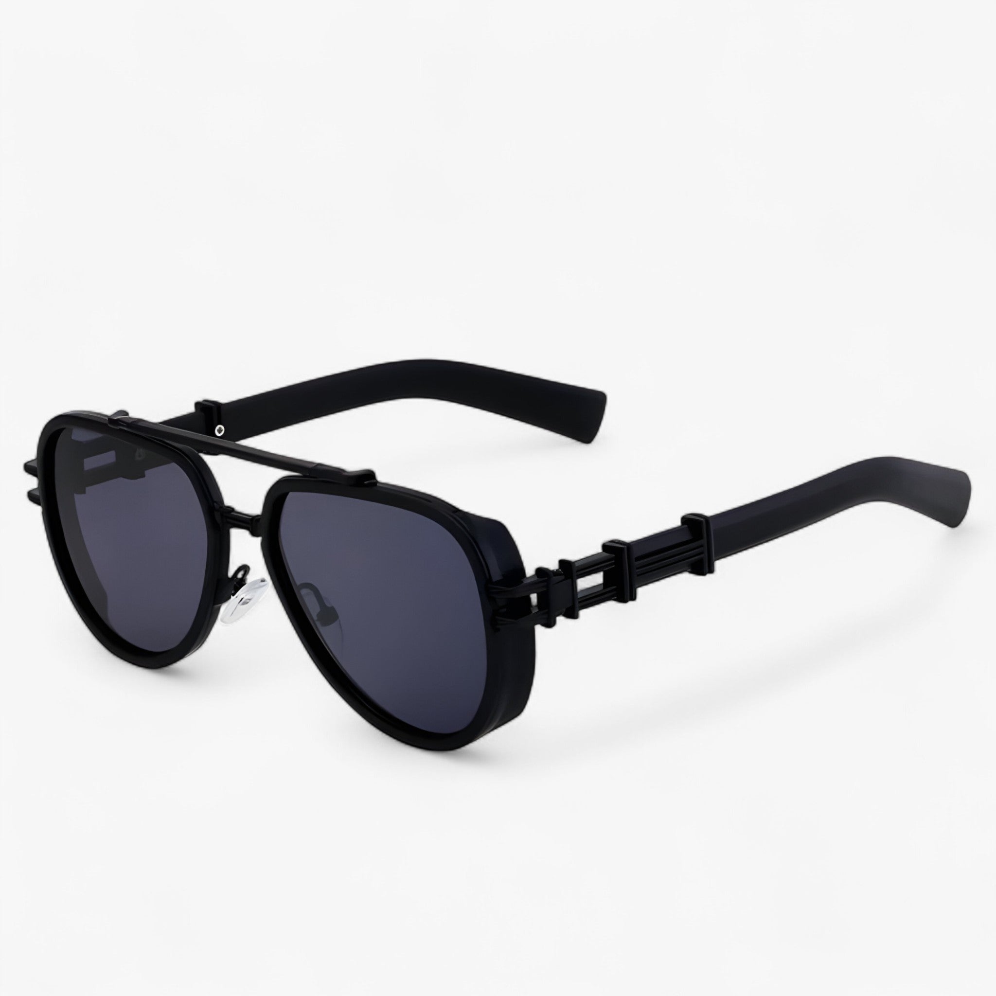 Occhiali da sole polarizzati steampunk oversize Uomo - Tutto nero - accessoires occhiali occhiali sole oversize polarizzati sole steampunk sunglasses uomo zonnebrillen - Concept Palermo