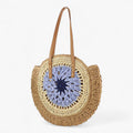 Bolso redondo de playa rojo para mujer