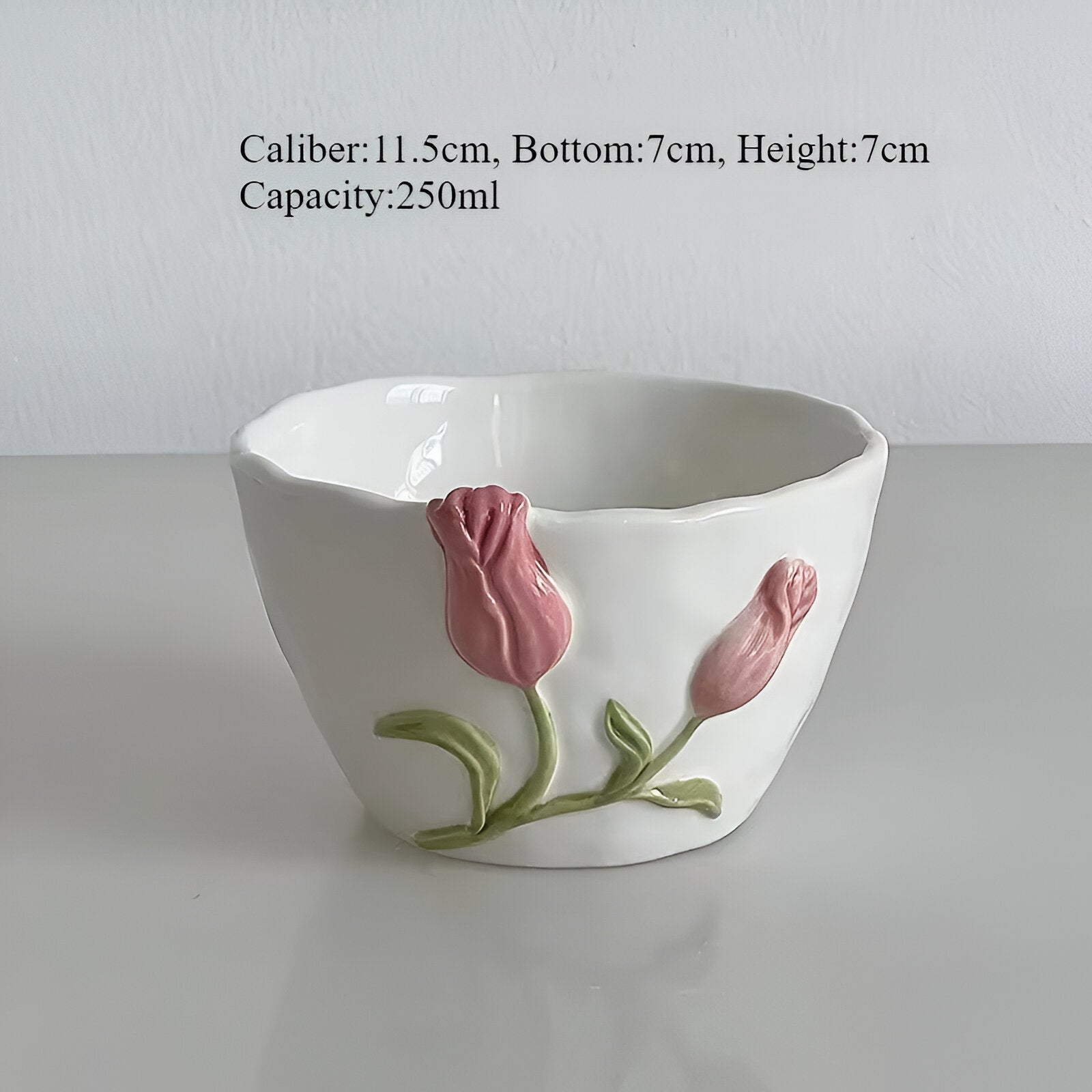 Tazza da caffè in ceramica creativa a forma di tulipano con piattino - Ciotola rosa 6in 260-310ML - caffè ceramica creativa forma home & garden huis & tuin piattino tazza tazza caffè - Concept Palermo