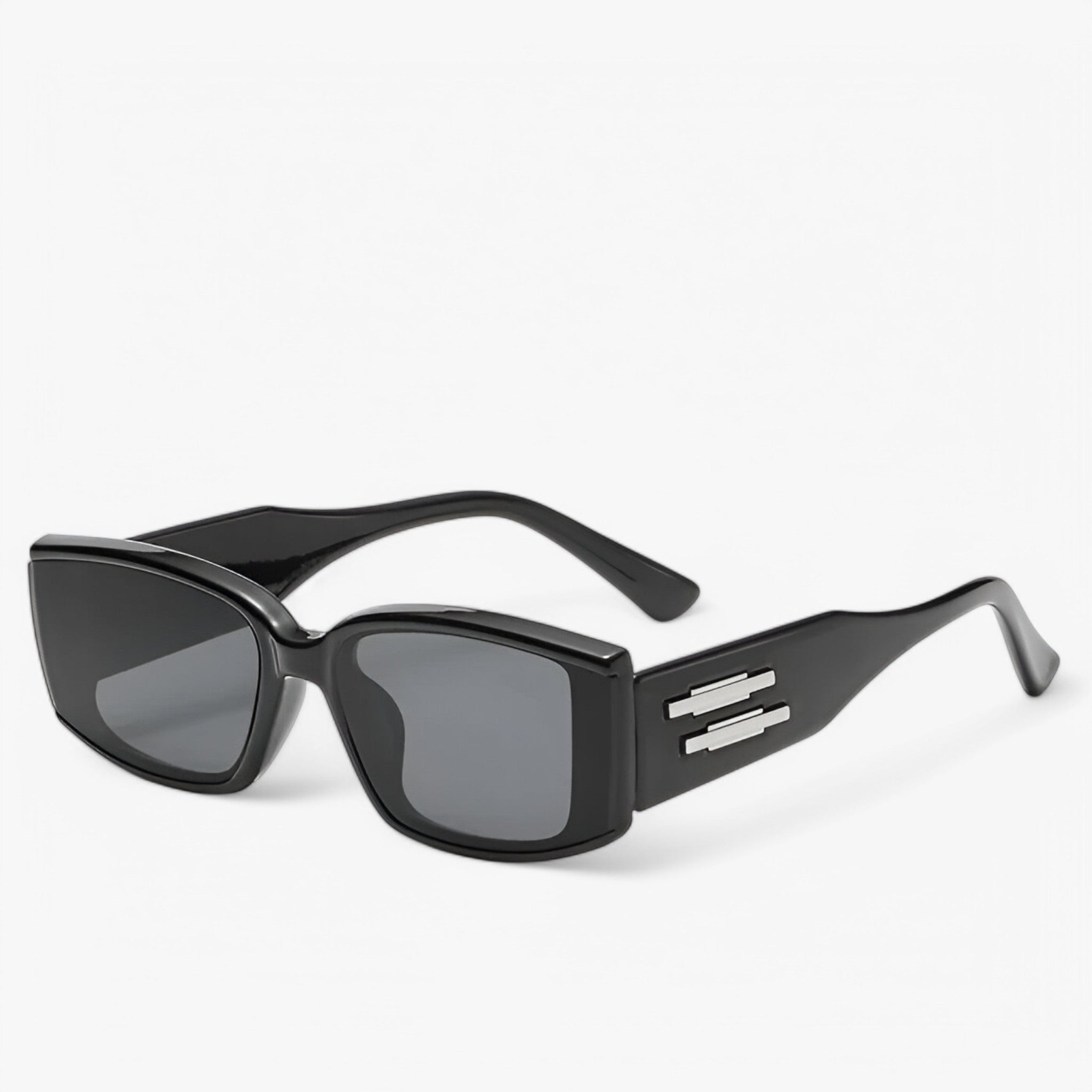 Occhiali da sole retrò con montatura rettangolare piccola - Nero Come immagine - montatura occhiali occhiali sole piccola retr rettangolare shades for men sole sunglasses - Concept Palermo