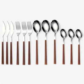 Set di Posate da 12 Pezzi - Manici in Legno, Lavabile in Lavastoviglie Acciaio - manico in legno 12 pezzi - acciaio Kitchen kitchen & dining kitchen accessory kitchen tools lavabile lavastoviglie legno Linen manici pezzi posate Unisex - Concept Palermo