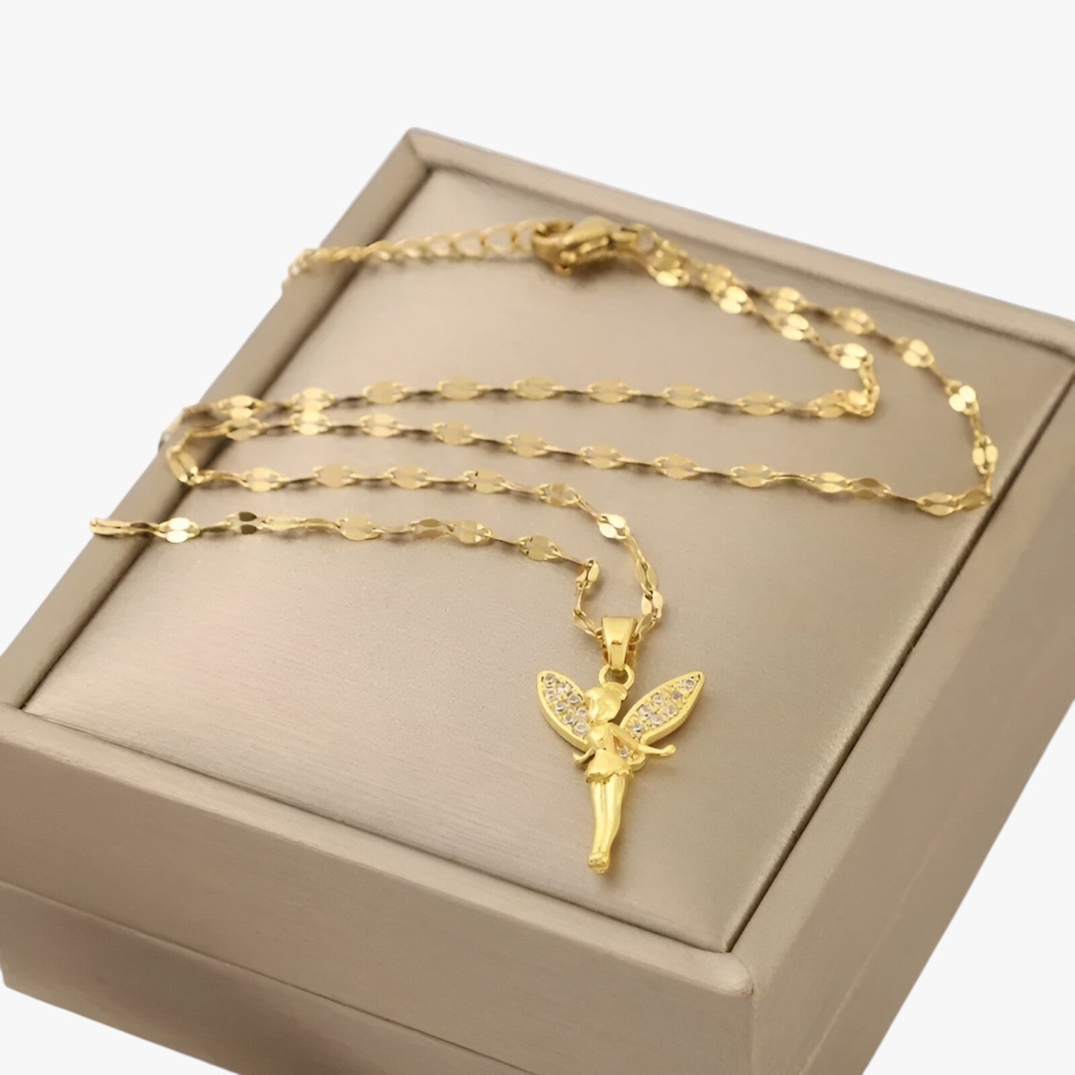 Collana fiabesca con fiore e fata - - collana collana fiabesca elegant womens necklaces fata fiabesca fiore jewelry necklace NECKLACES Necklaces for Women - Concept Palermo
