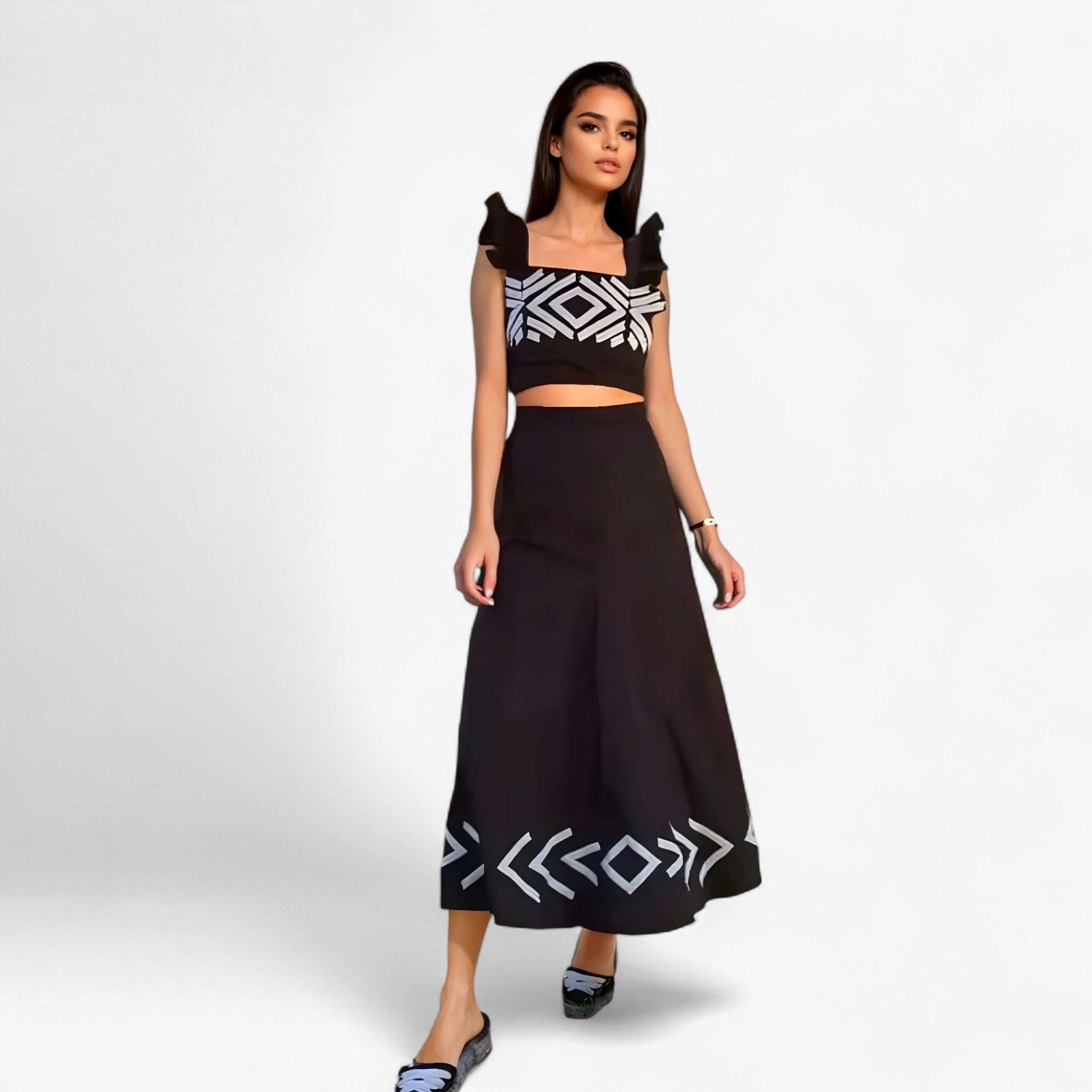 Completo Gonna e Top Donna - Nero - completo completo gonna donna dresses gonna - Concept Palermo
