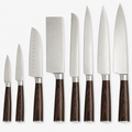 Set mit 8 japanischen Calla Küchenmessern aus Damaststahl, extrem scharf für Profiköche