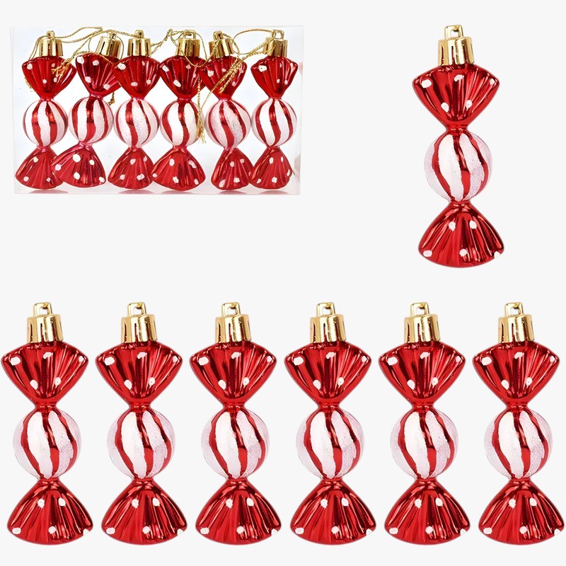 Palline Natalizie Festive - Set10 1 +1 GRATIS - albero di Natale caramelle natalizie decorazioni festive decorazioni natalizie decorazioni rosse e bianche decorazioni stagionali festive fiocchi di neve natalizie ornamenti natalizi palline palline decorate palline di Natale palline natalizie set di palline natalizie - Concept Palermo