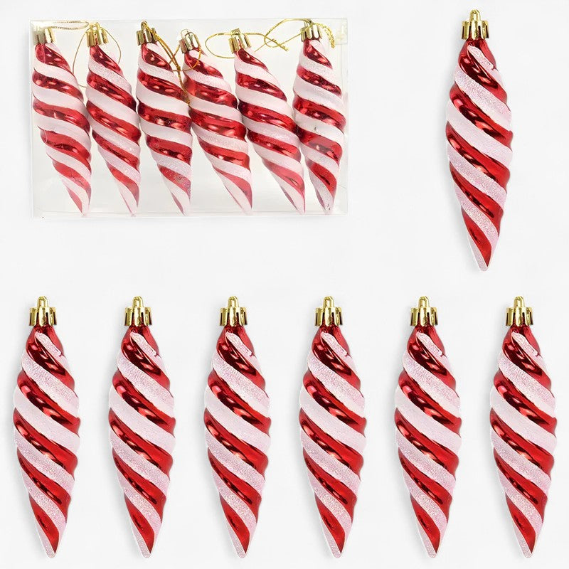Palline Natalizie Festive - Set6 1 +1 GRATIS - albero di Natale caramelle natalizie decorazioni festive decorazioni natalizie decorazioni rosse e bianche decorazioni stagionali festive fiocchi di neve natalizie ornamenti natalizi palline palline decorate palline di Natale palline natalizie set di palline natalizie - Concept Palermo
